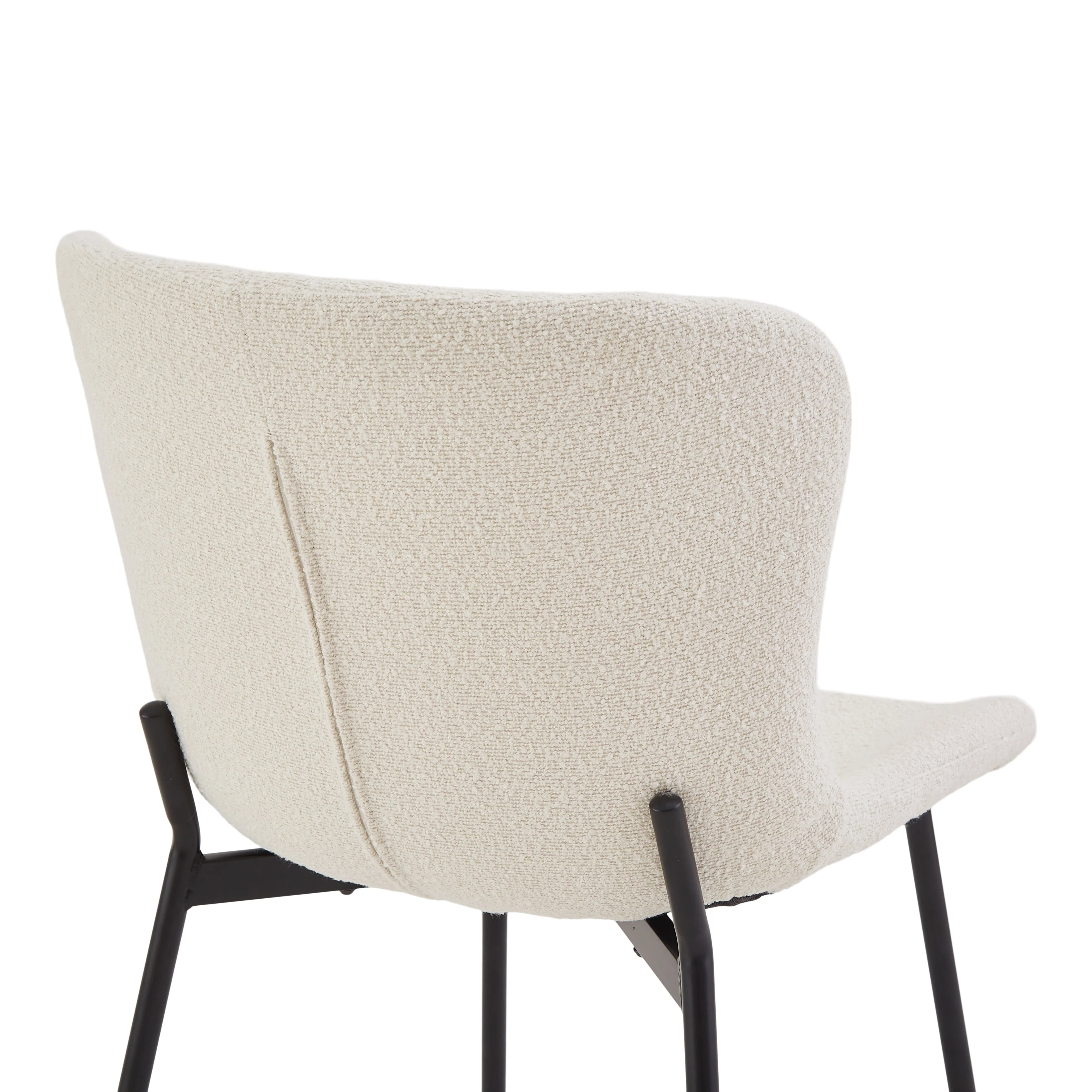 Adena matstol - Vitt bouclé - Image 5