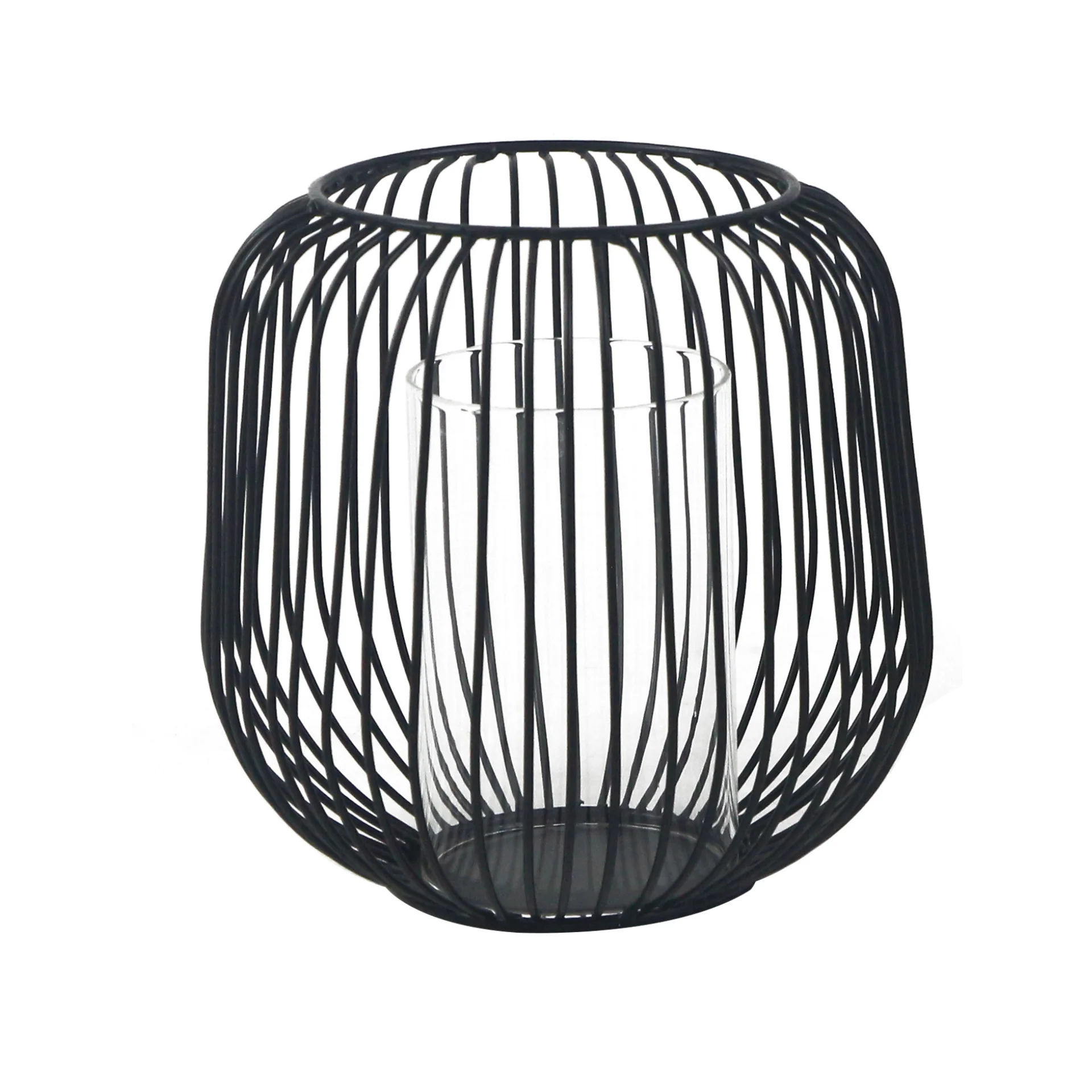 Aja svart metall lykta 17 cm