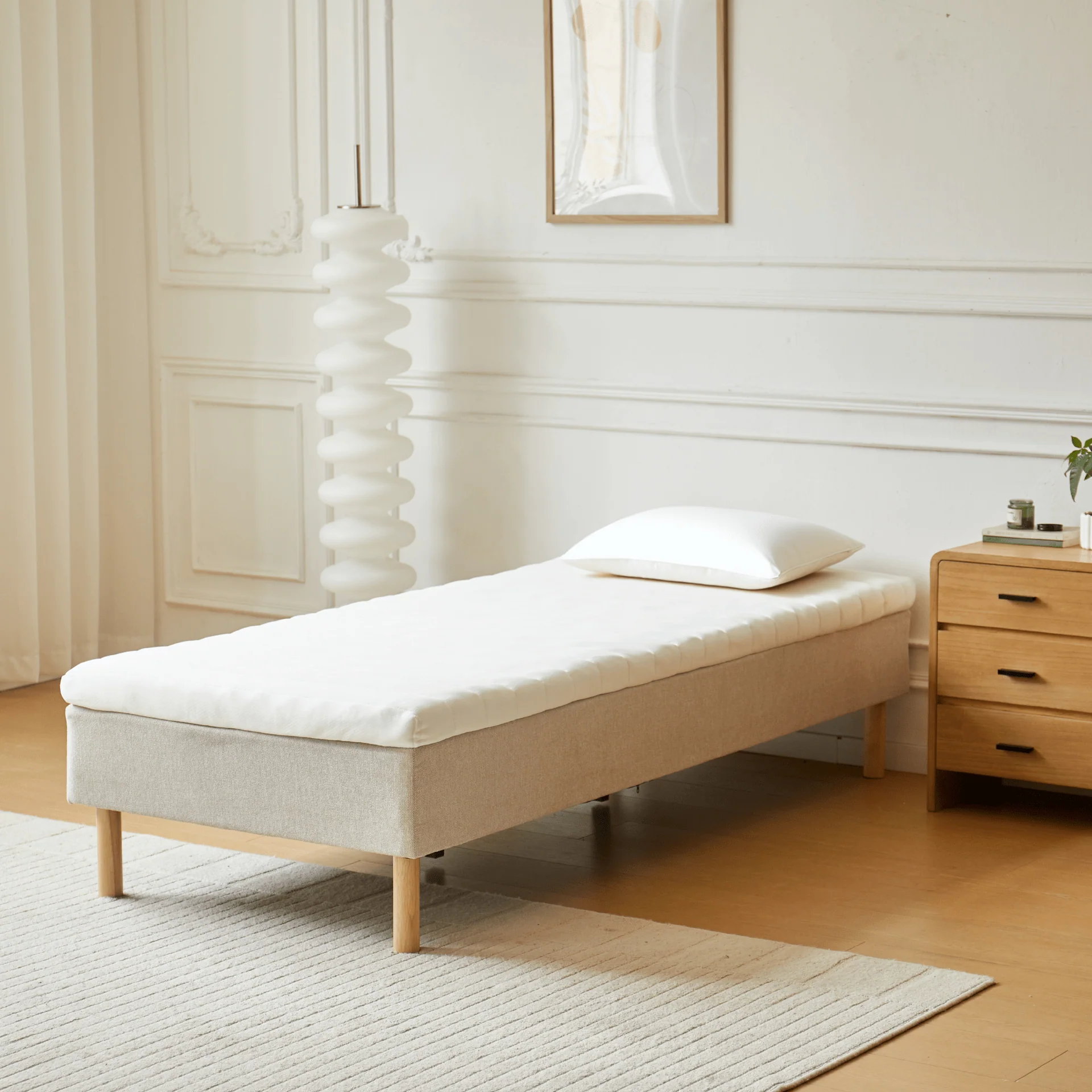 Premium Aksel vit bäddmadrass i memoryskum 90x200x7 cm - Image 4