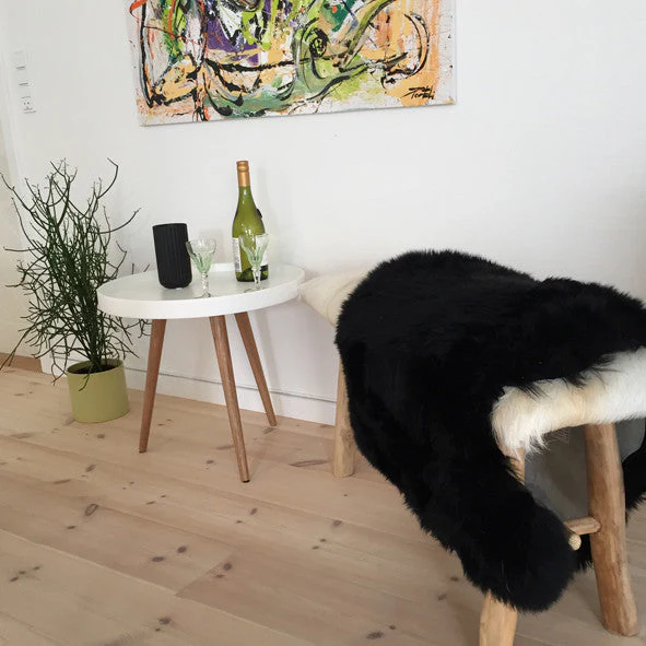 Äkta lammskinn - Svart 50x80 cm - Image 5
