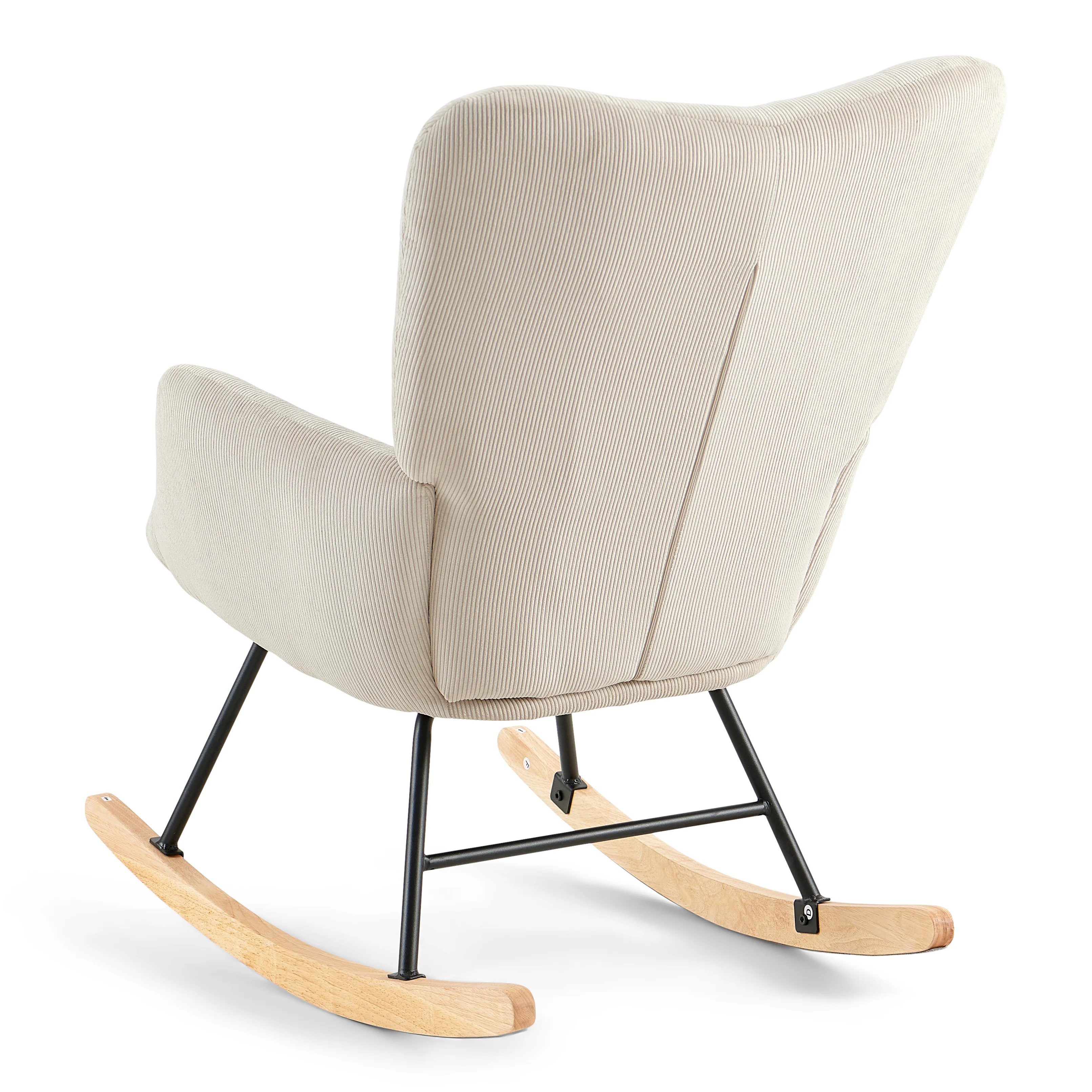 Allison gungstol med armstöd - beige sammet - Image 3