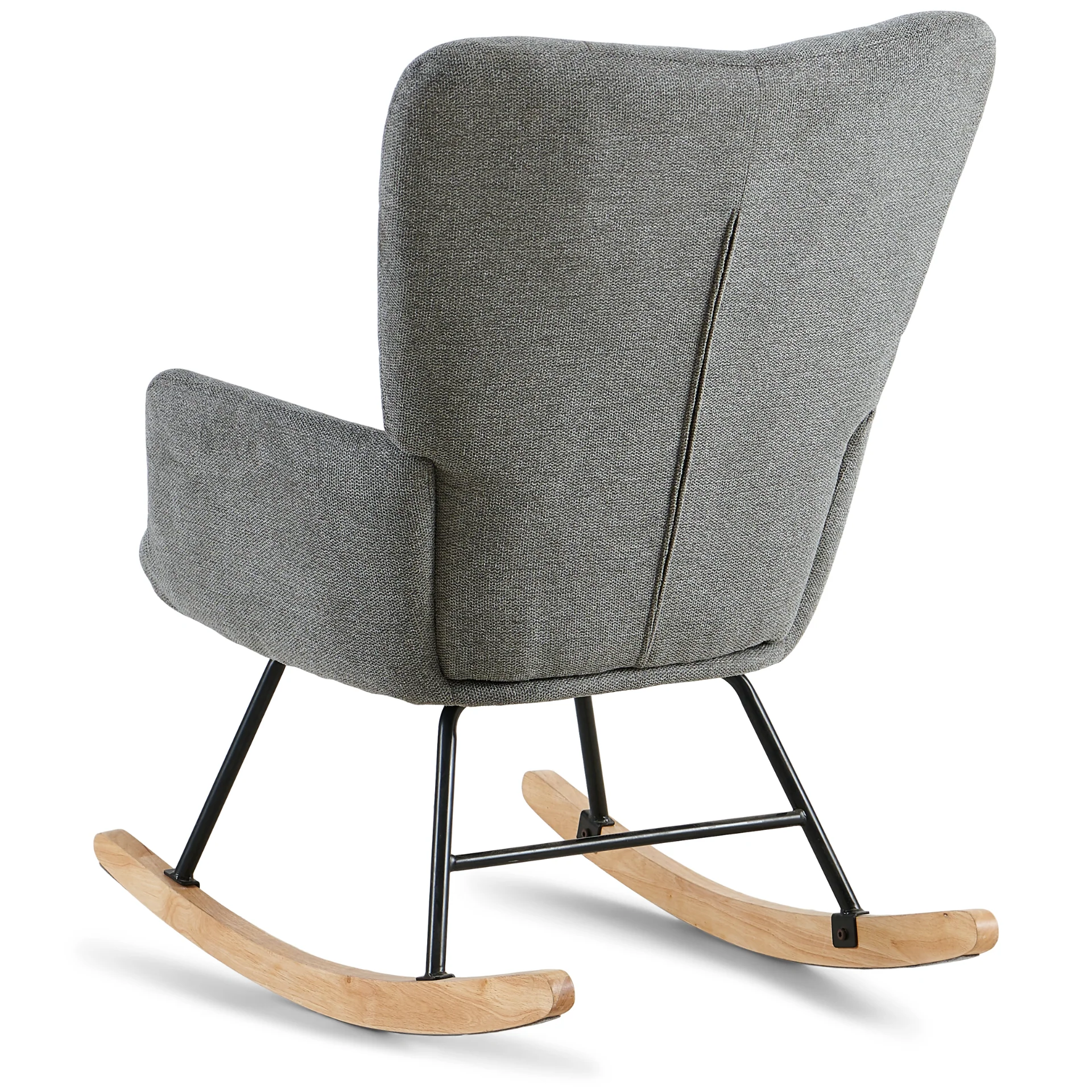 Allison gungstol med armstöd - grå textil - Image 2
