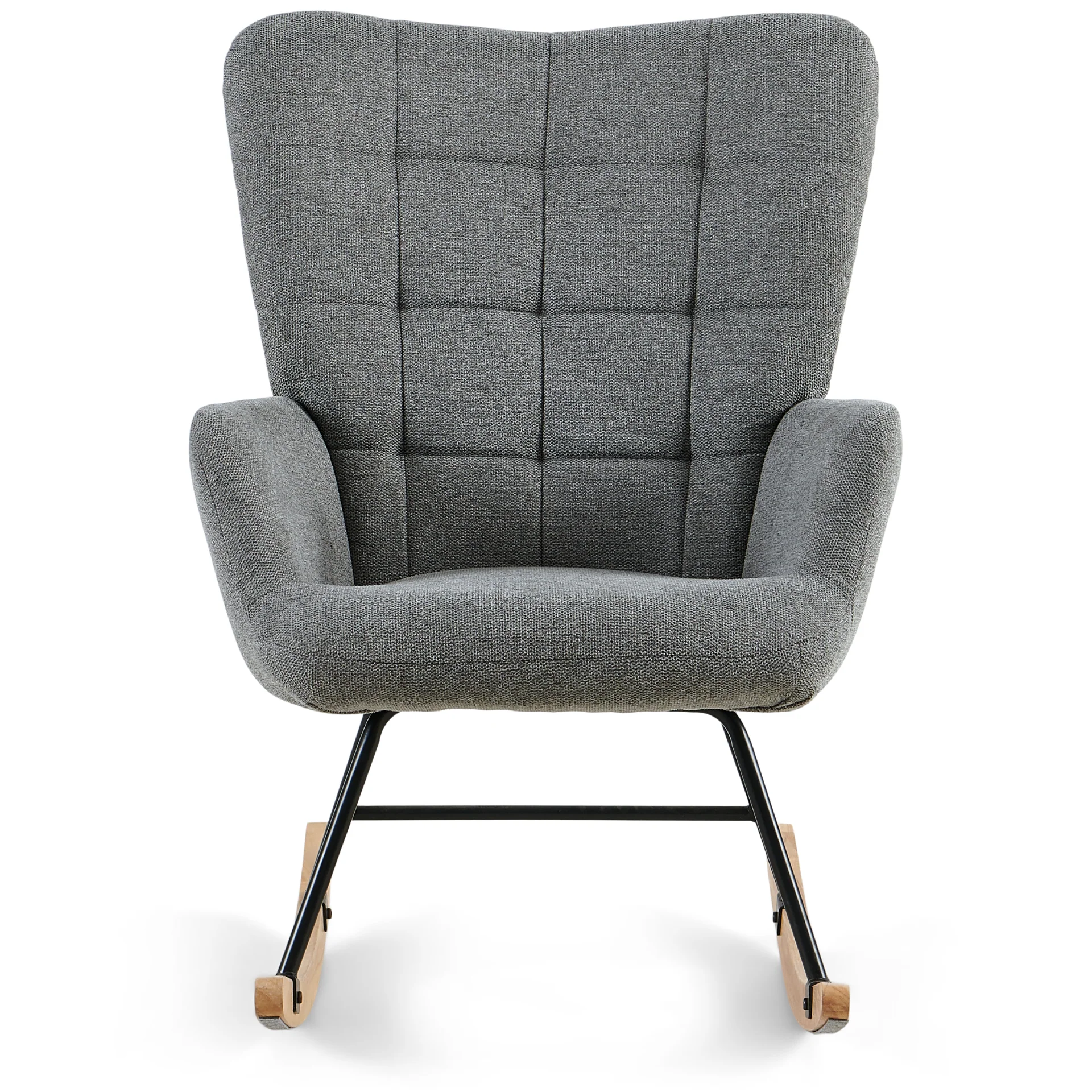 Allison gungstol med armstöd - grå textil - Image 5