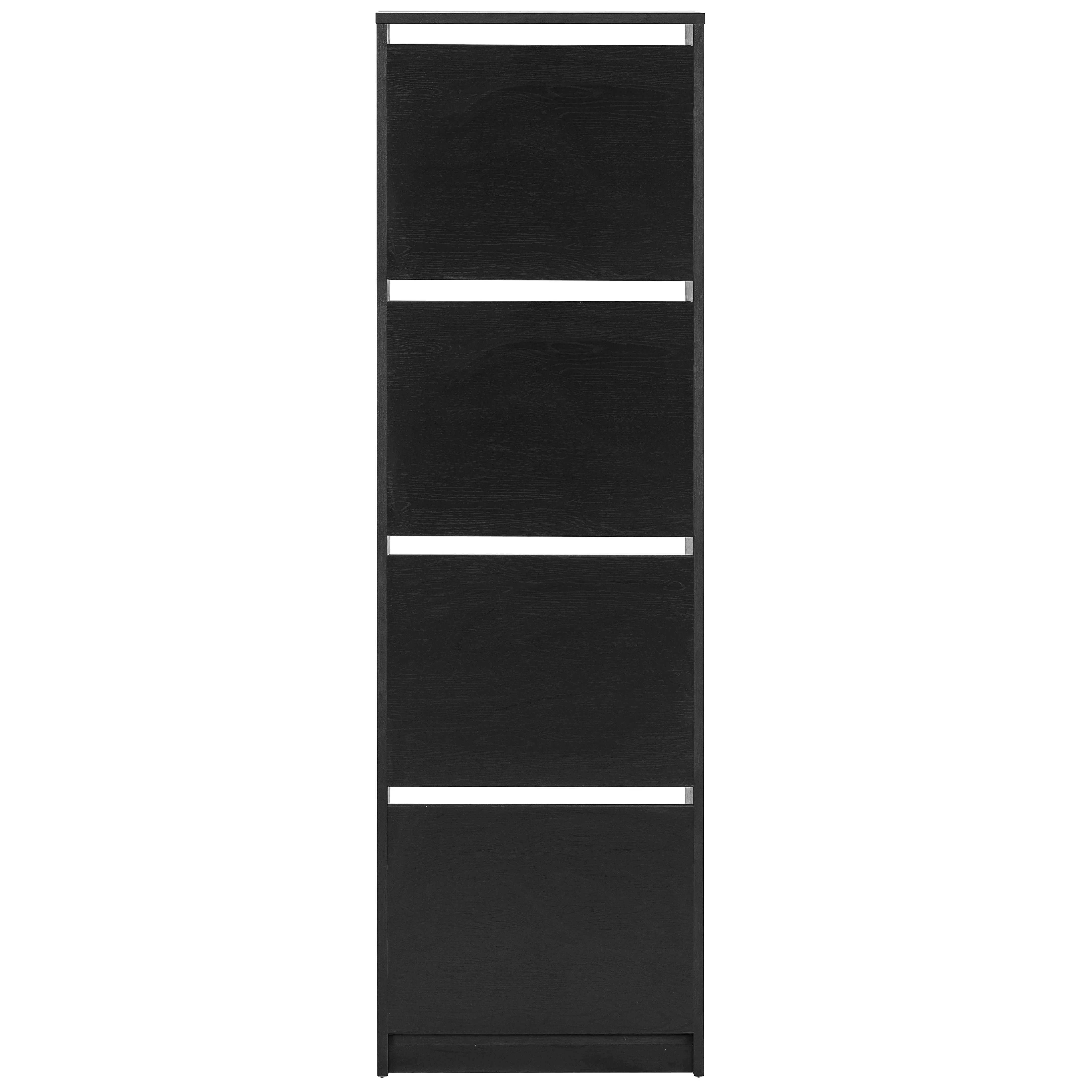 Amy skoskåp - Svart med 4 fack - Image 3