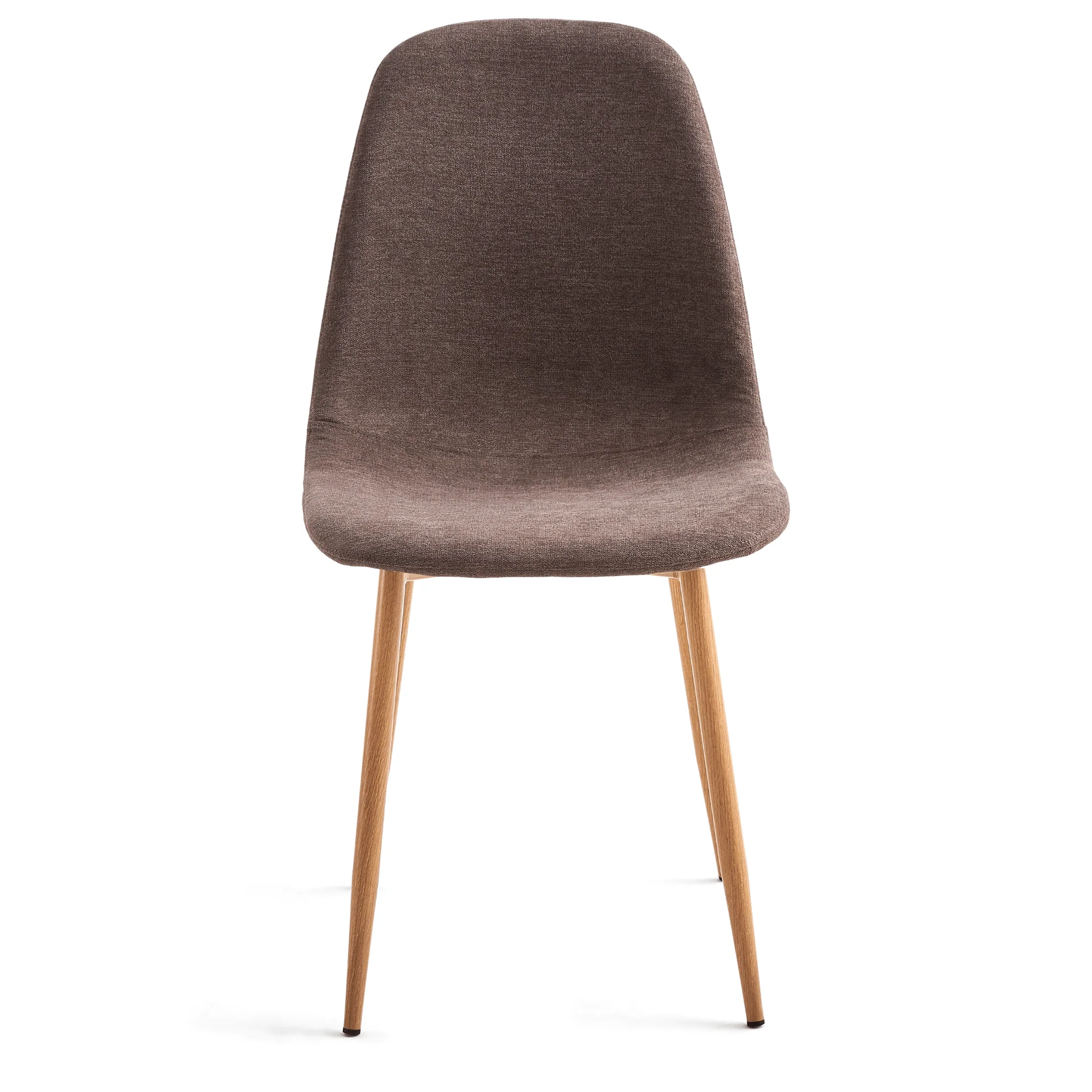 Anna matstol - brun textil med eklook - Image 4