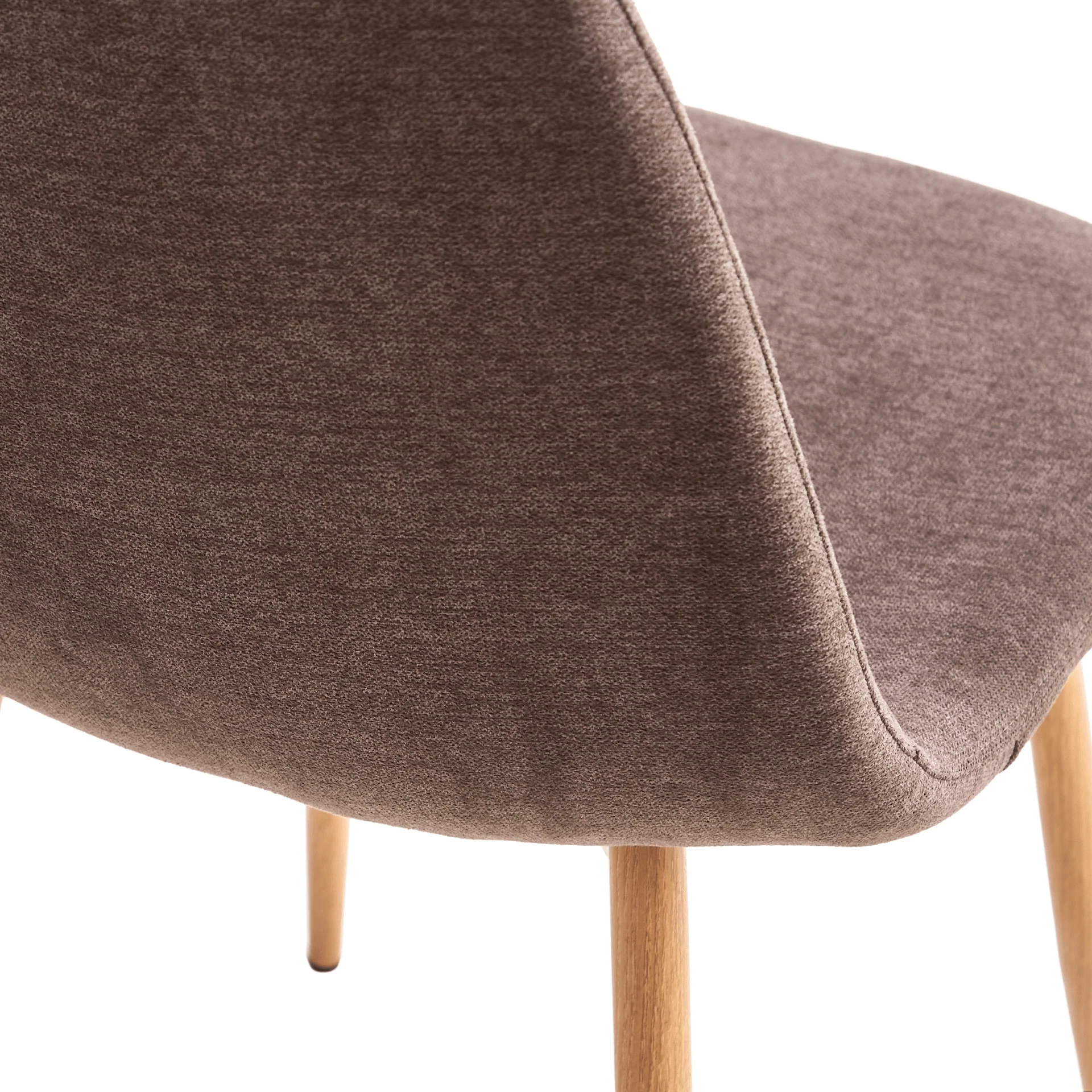 Anna matstol - brun textil med eklook - Image 6