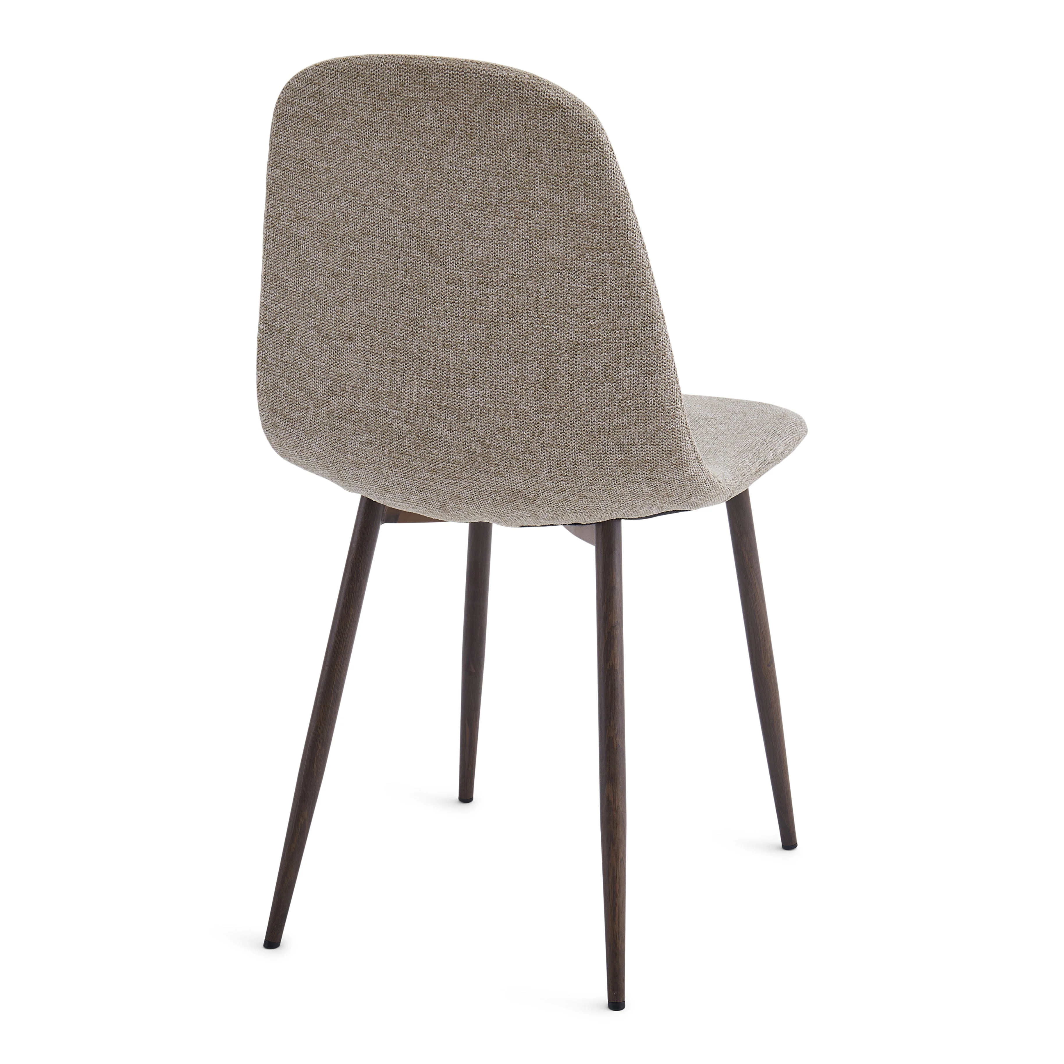 Anna matstol - sandfärgad textil med ben i rökt eklook - Image 2
