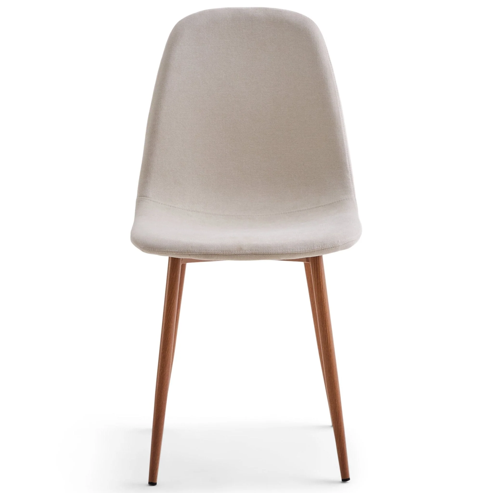 Anna matstol - beige textil med ek-look - Image 4