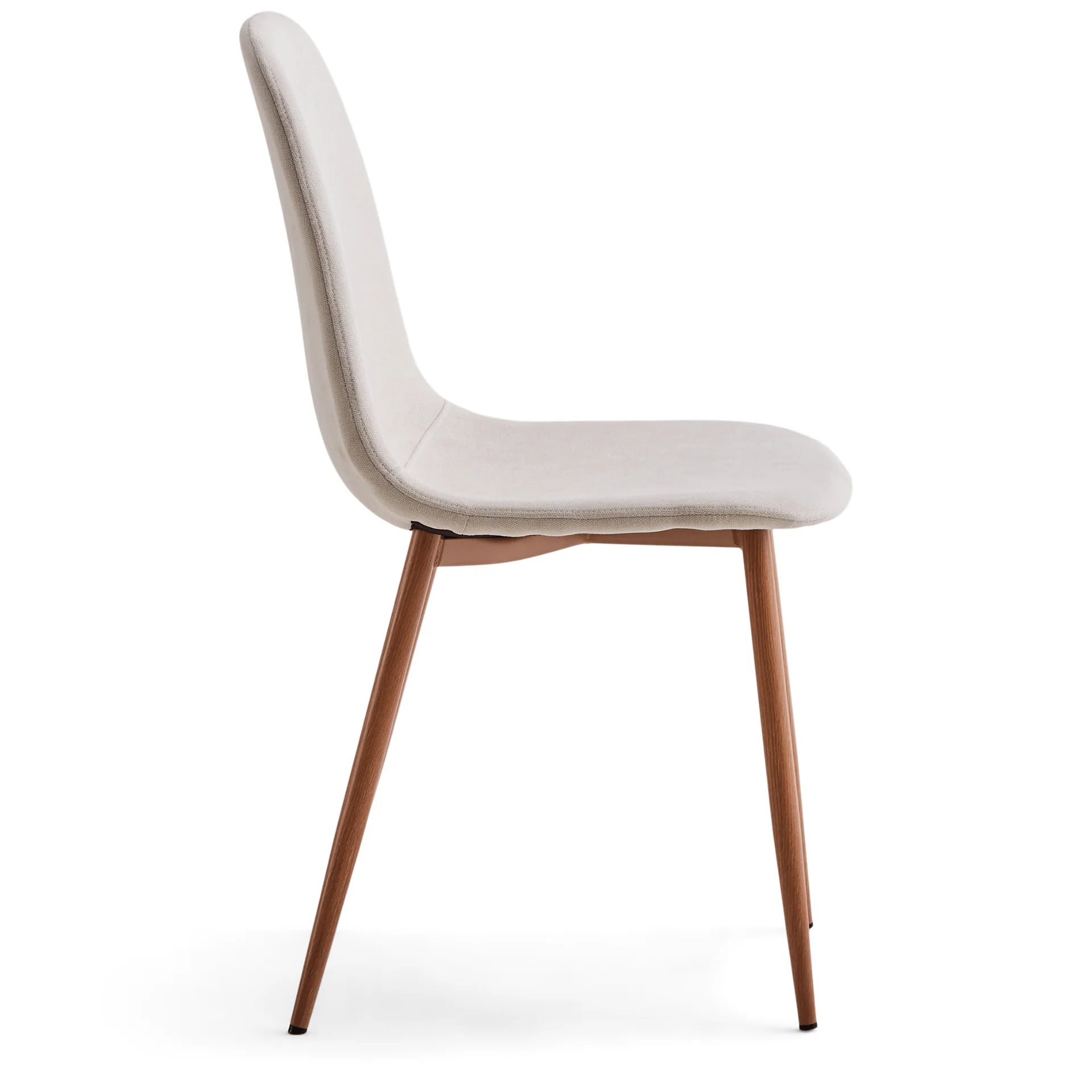Anna matstol - beige textil med ek-look - Image 7