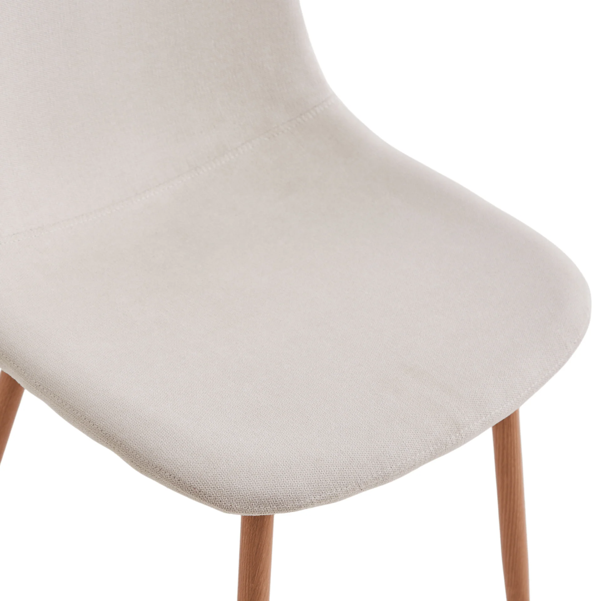 Anna matstol - beige textil med ek-look - Image 8