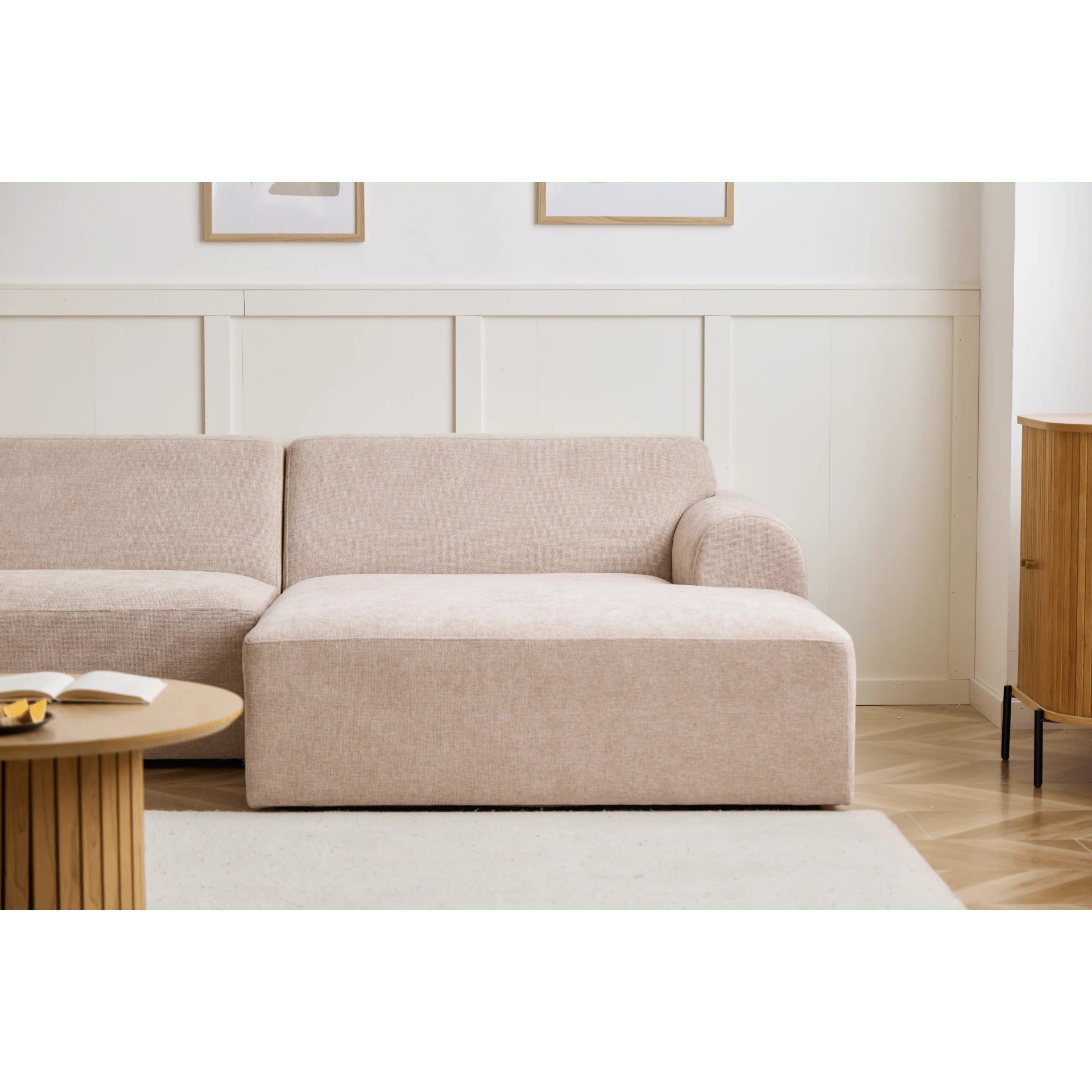 Arianna schäslongsoffa kräm - Vänstervänd - Image 7
