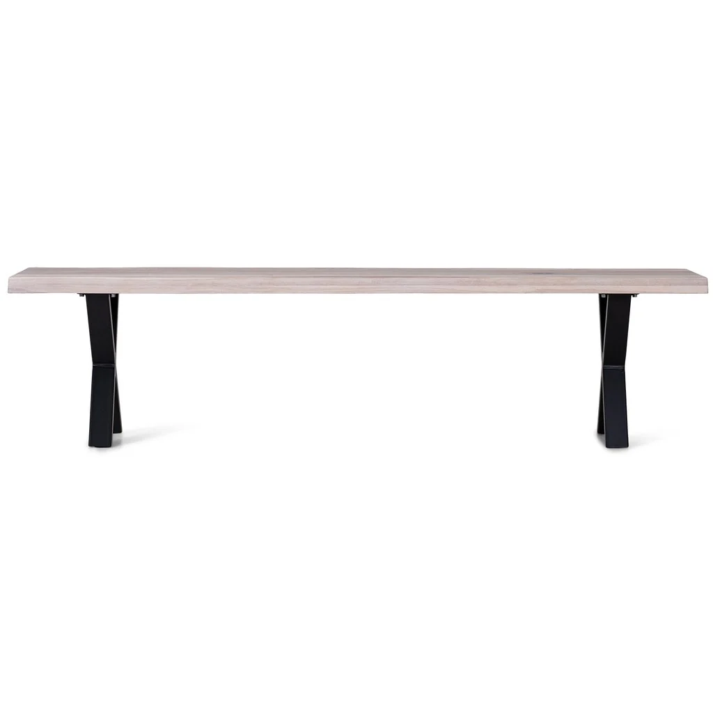 Aura - plank sittbänk - Vit ek - 180 cm - Image 3