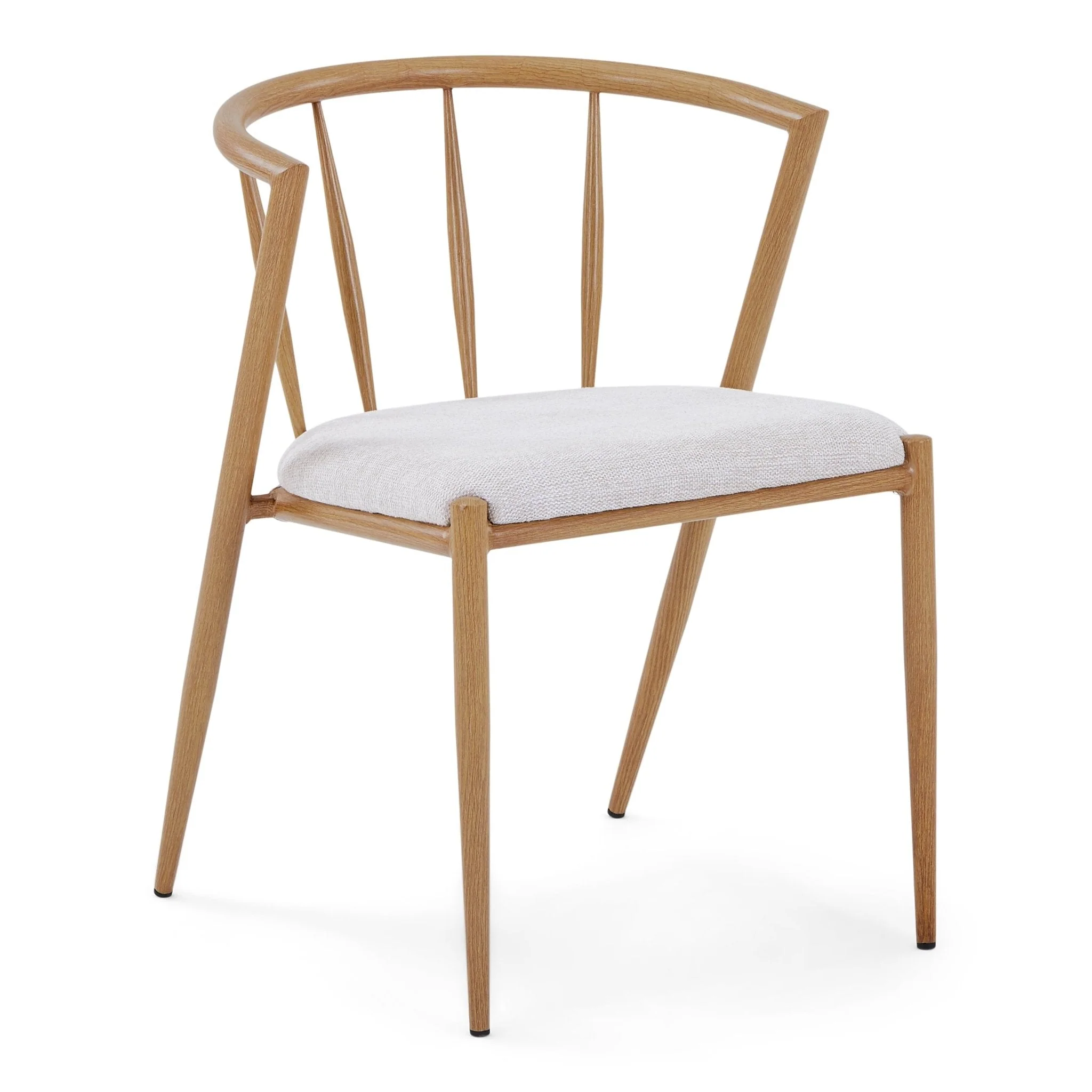 Bella matstol - Eklook med beige klädd sits