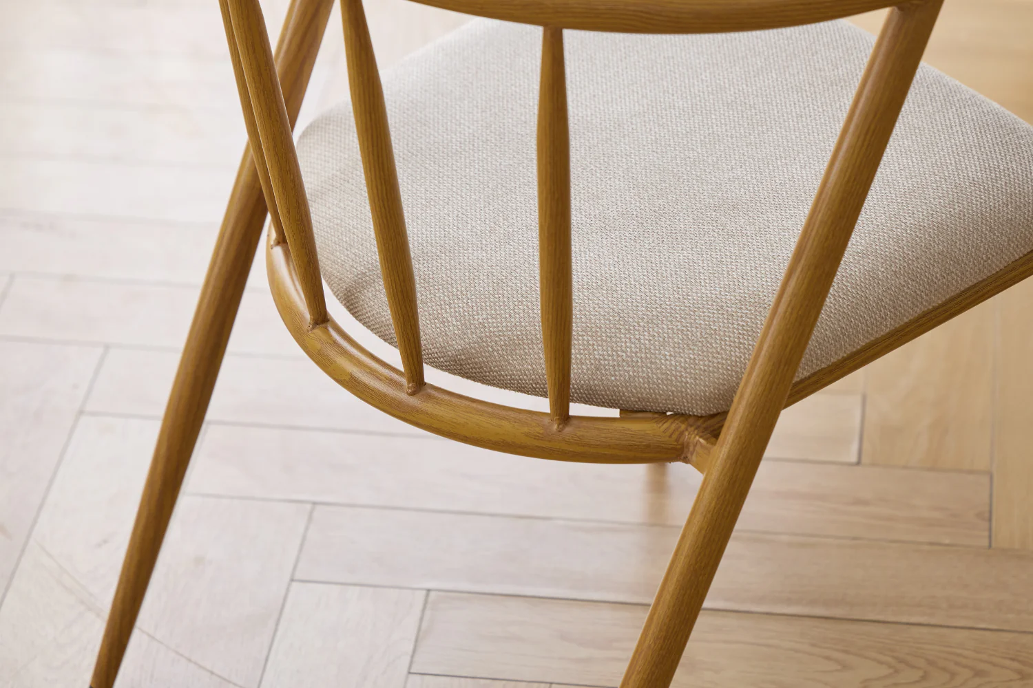 Bella matstol - Eklook med beige klädd sits - Image 9