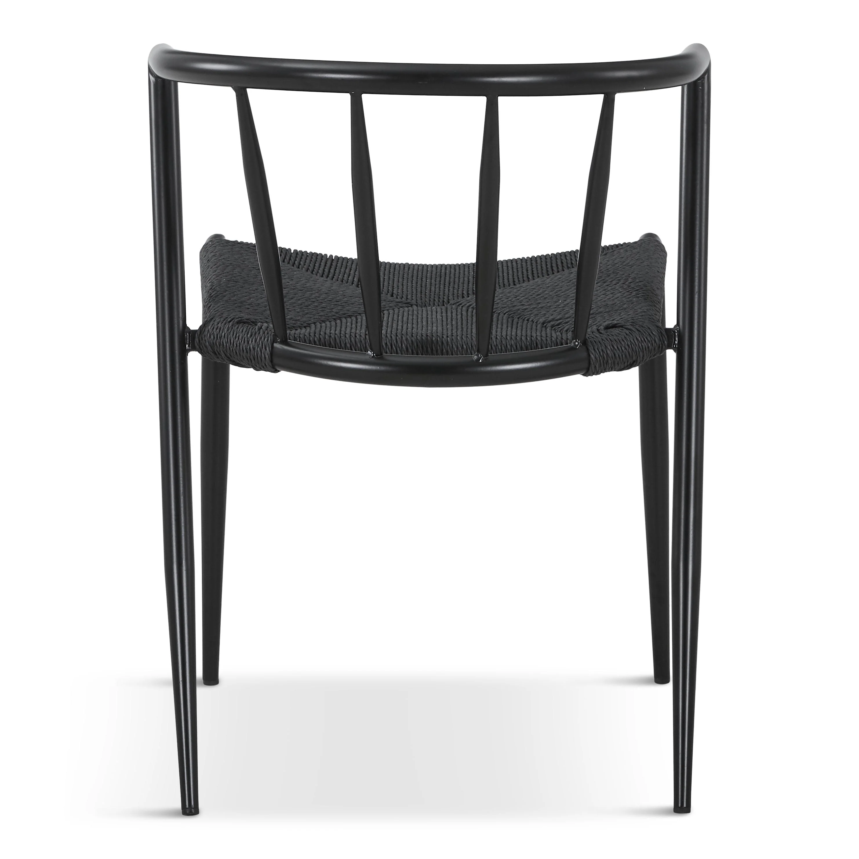 Bella - Matstol i svart med flätad sits - Image 6