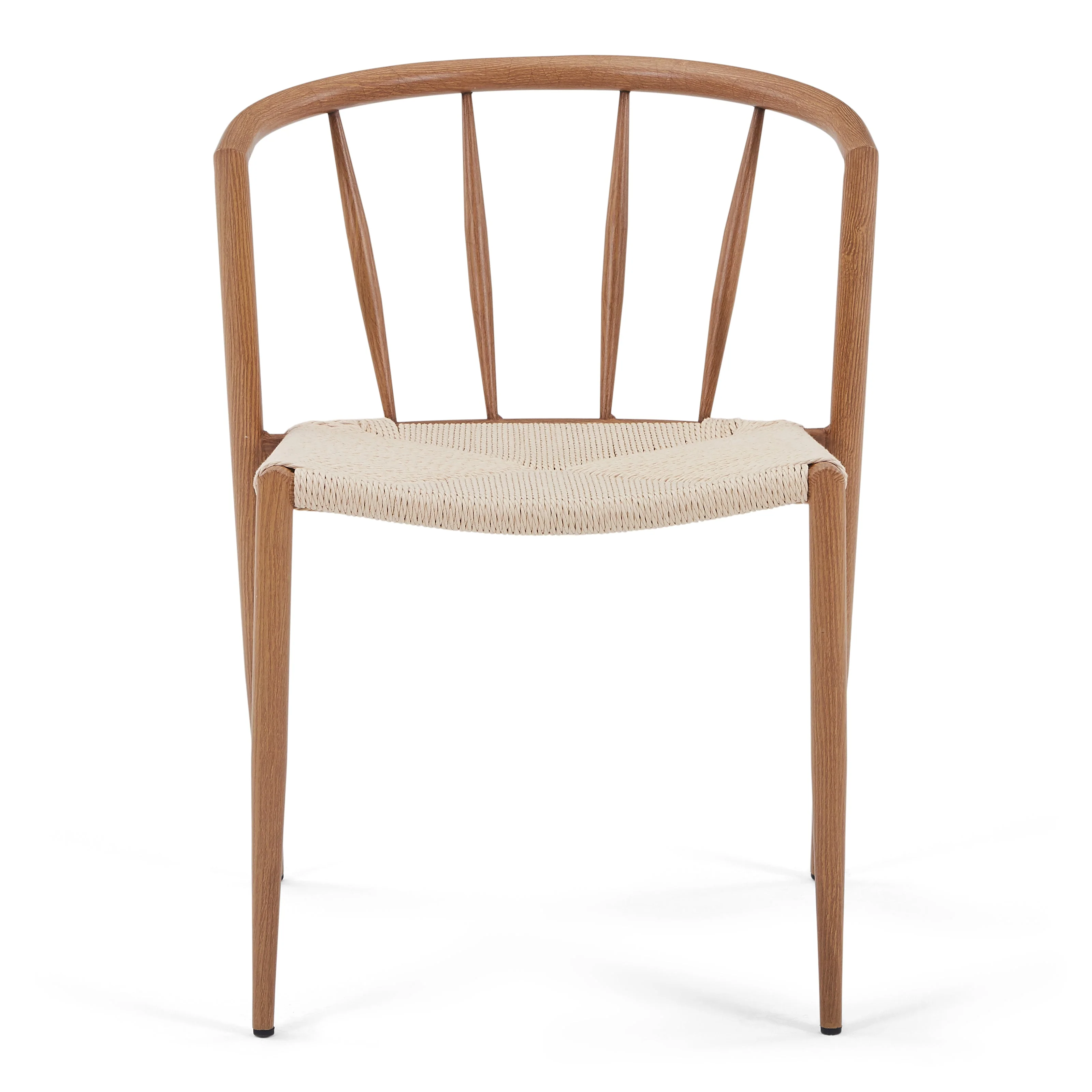 Bella - Matstol/köksstolar i eklook med naturväv - Image 6