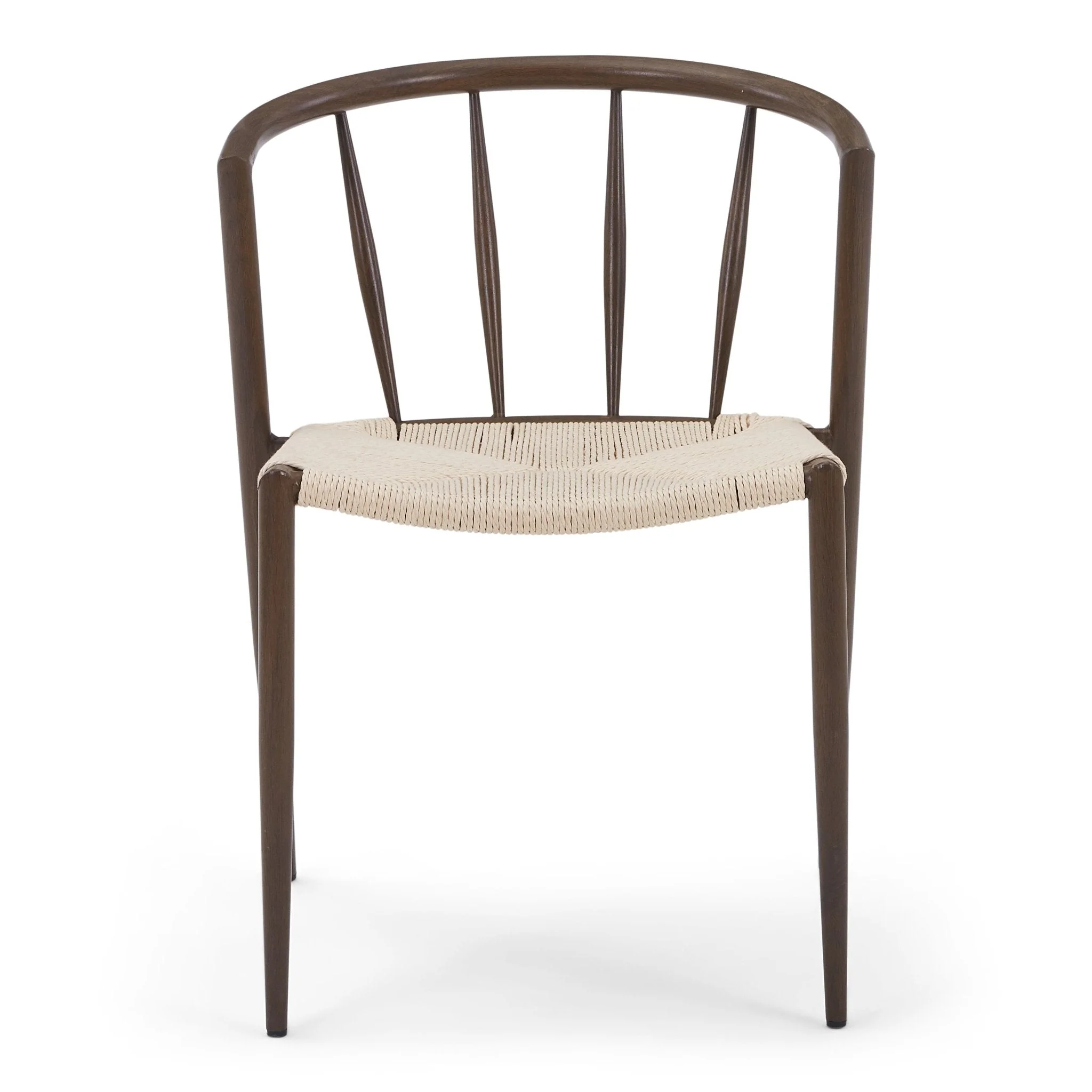 Bella - Matstol/köksstolar i Rökt eklook med naturväv - Image 6