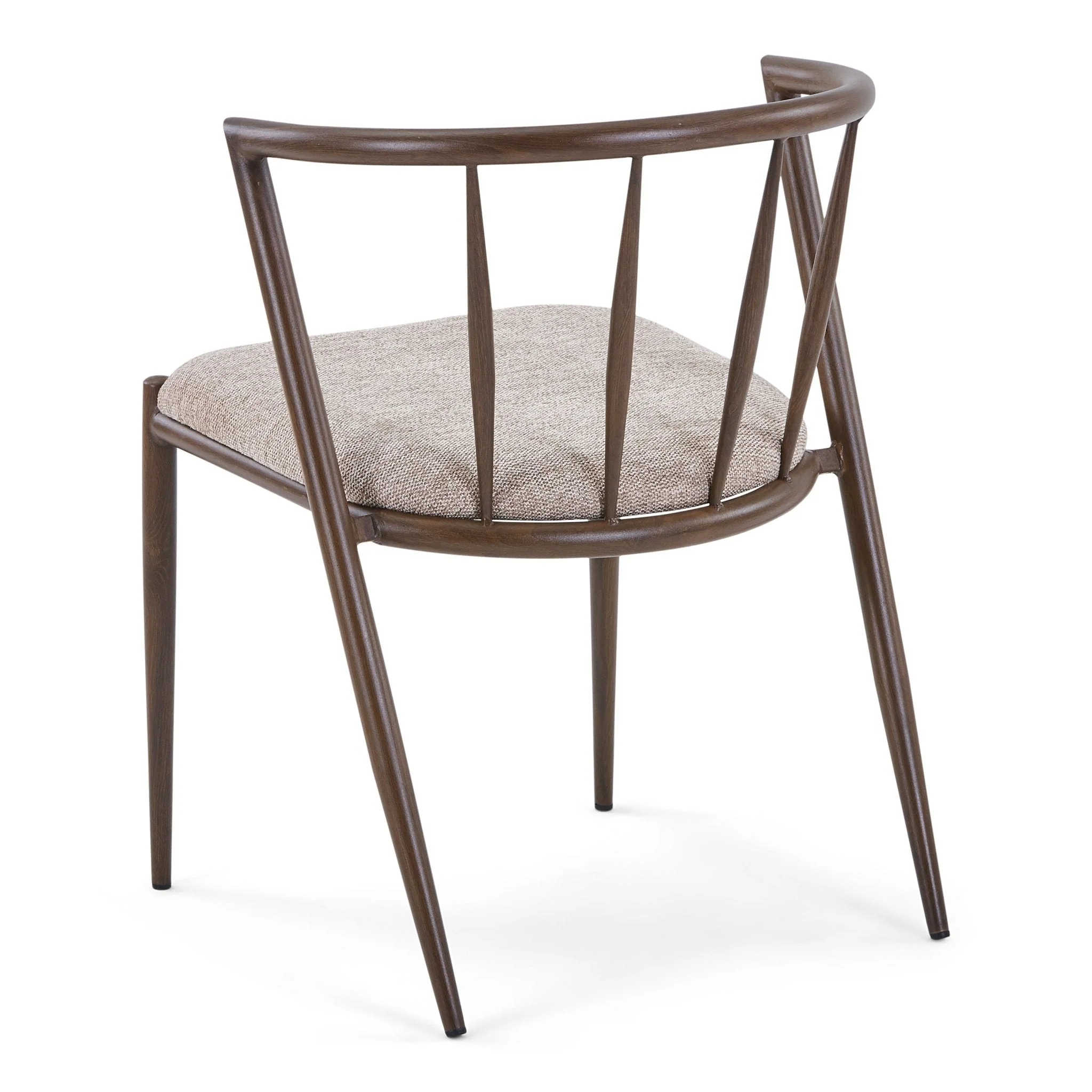 Bella matstol - Rökt ekutseende med sandklädd sits - Image 8
