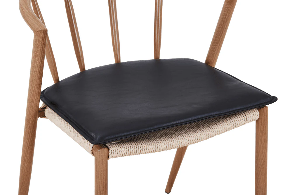 Bella - Sittdyna i svart konstläder - Image 4