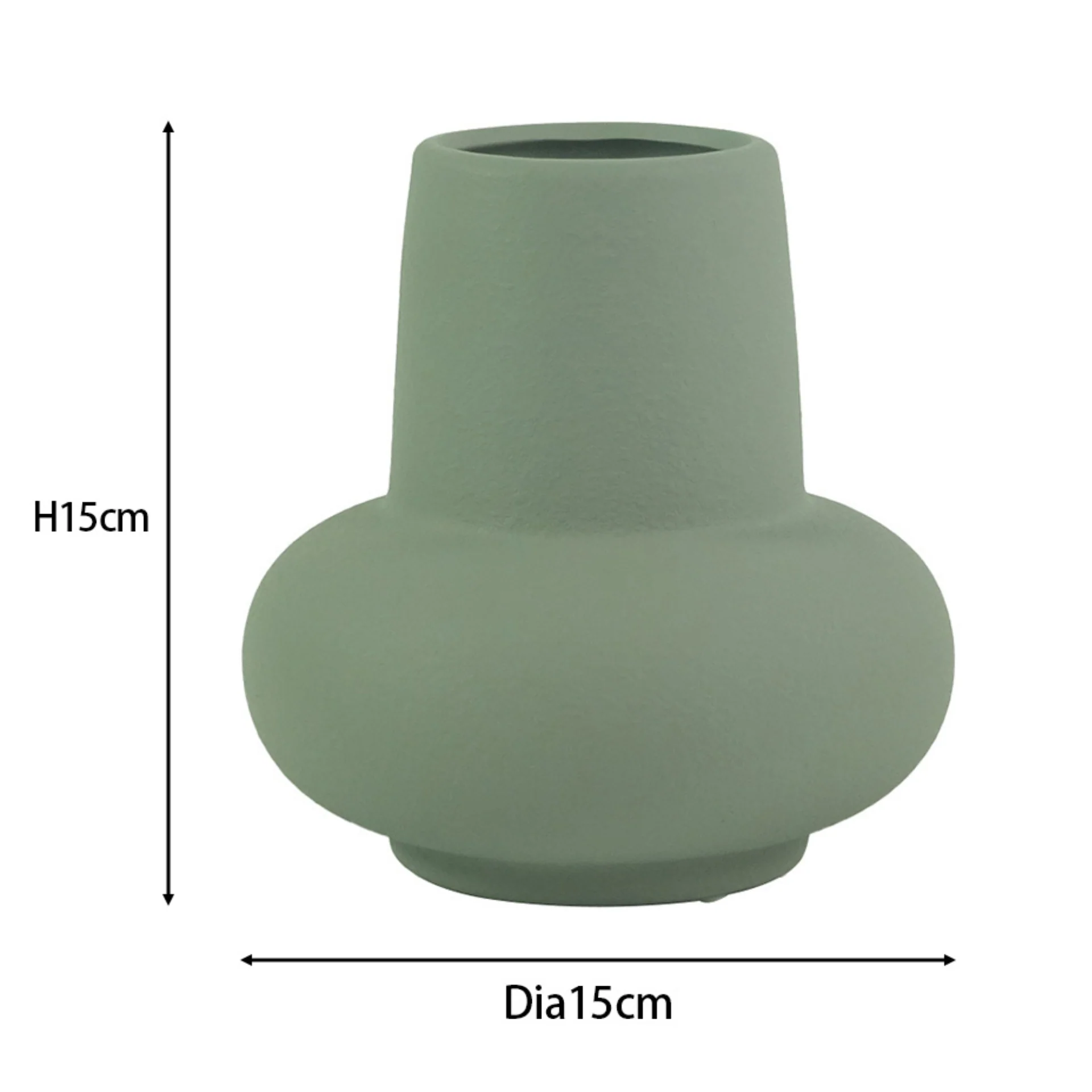 Birka keramisk vas dammgrön 15 cm - Image 4