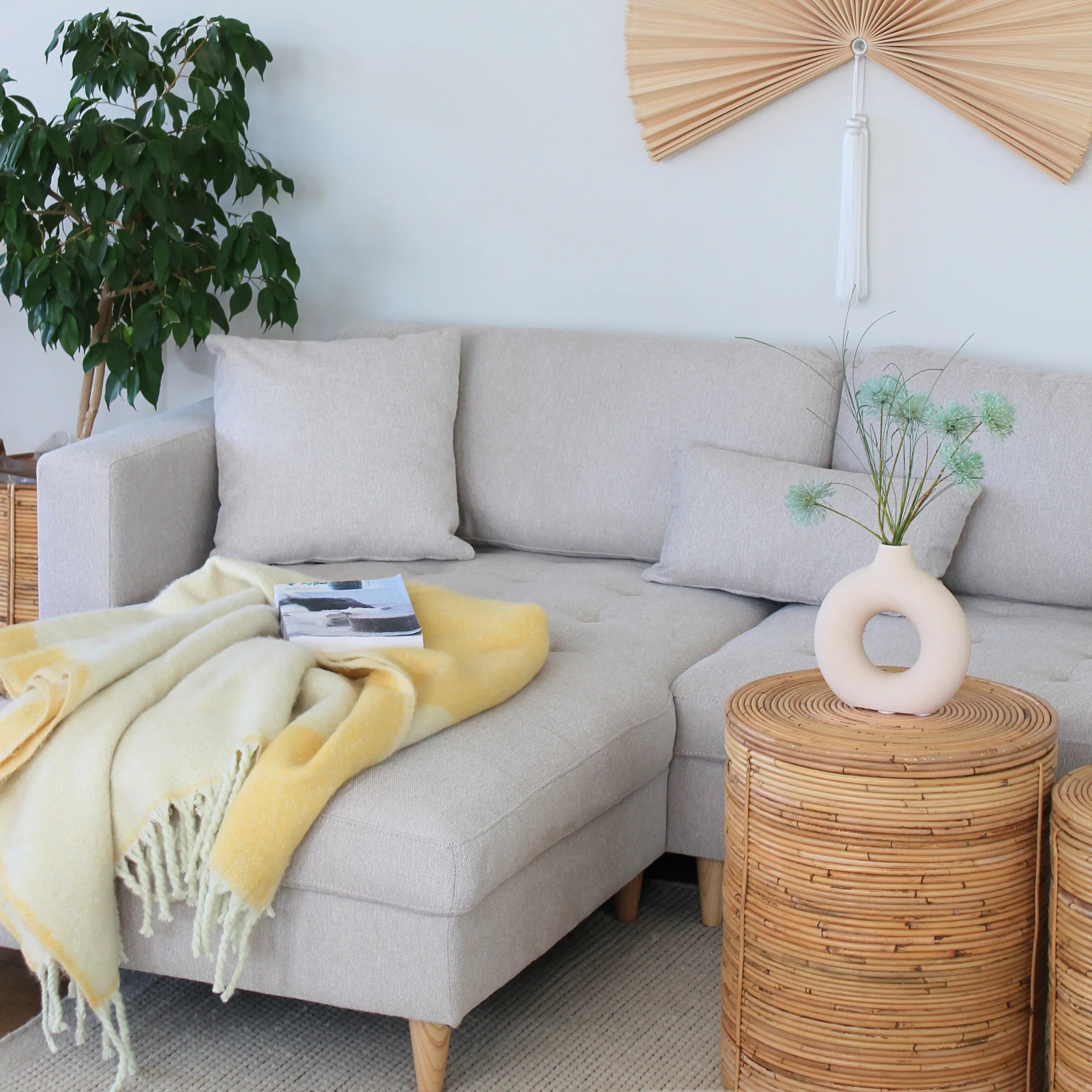 Brandy - Höger- och vänstervänd vändbar schäslong soffa i beige - L: 290 x D: 96 x H: 80 cm - Image 2