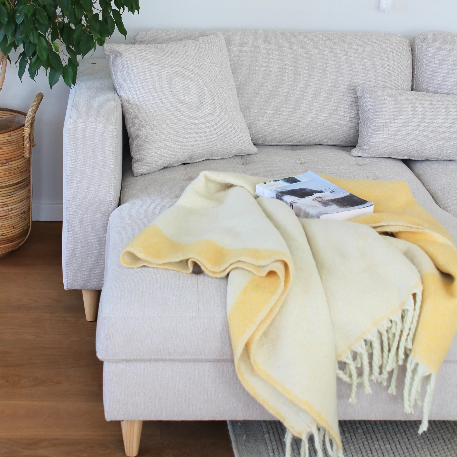 Brandy - Höger- och vänstervänd vändbar schäslong soffa i beige - L: 290 x D: 96 x H: 80 cm - Image 7