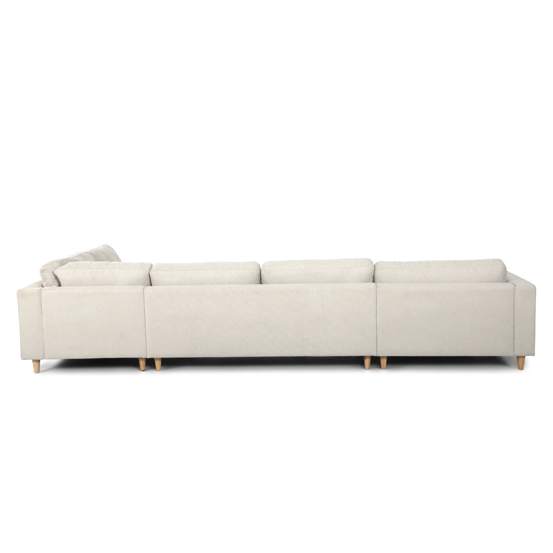 Brandy - vänstervänd U-soffa i beige med divan - L: 360 x D: 211 x H: 78 cm - Image 5