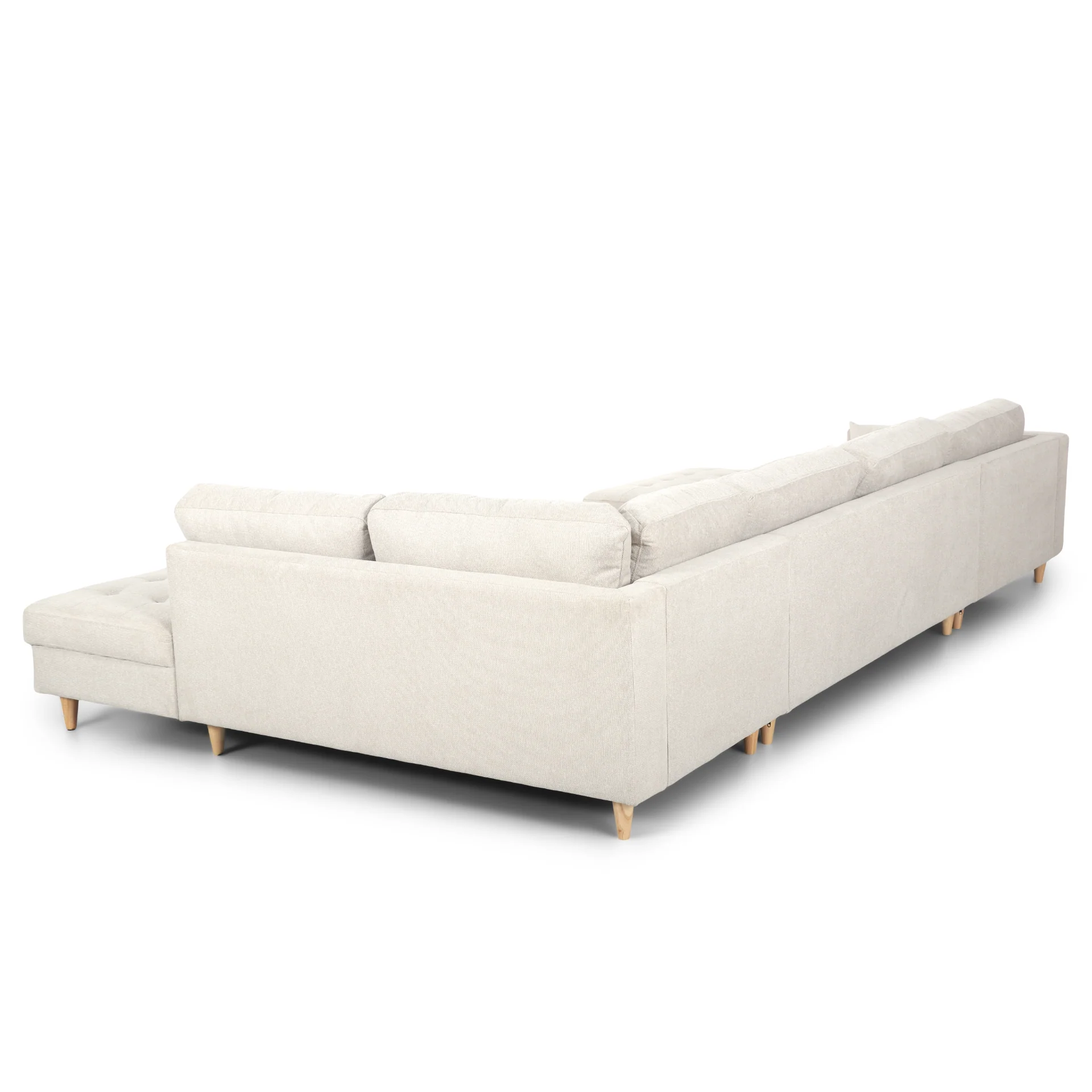Brandy - vänstervänd U-soffa i beige med divan - L: 360 x D: 211 x H: 78 cm - Image 6