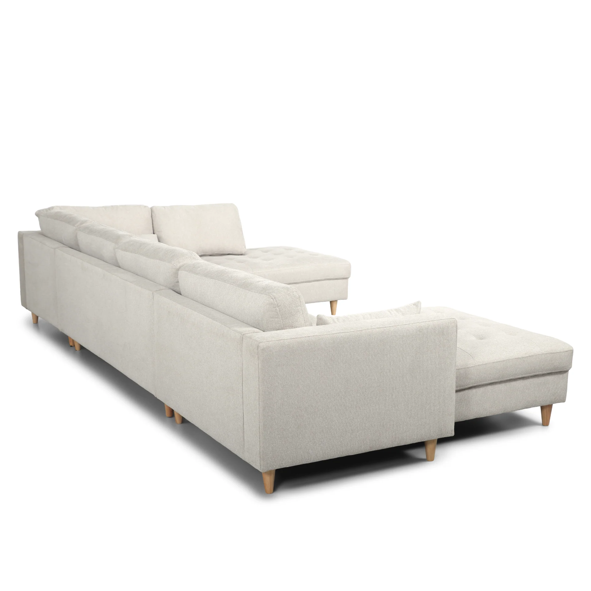 Brandy - vänstervänd U-soffa i beige med divan - L: 360 x D: 211 x H: 78 cm - Image 7