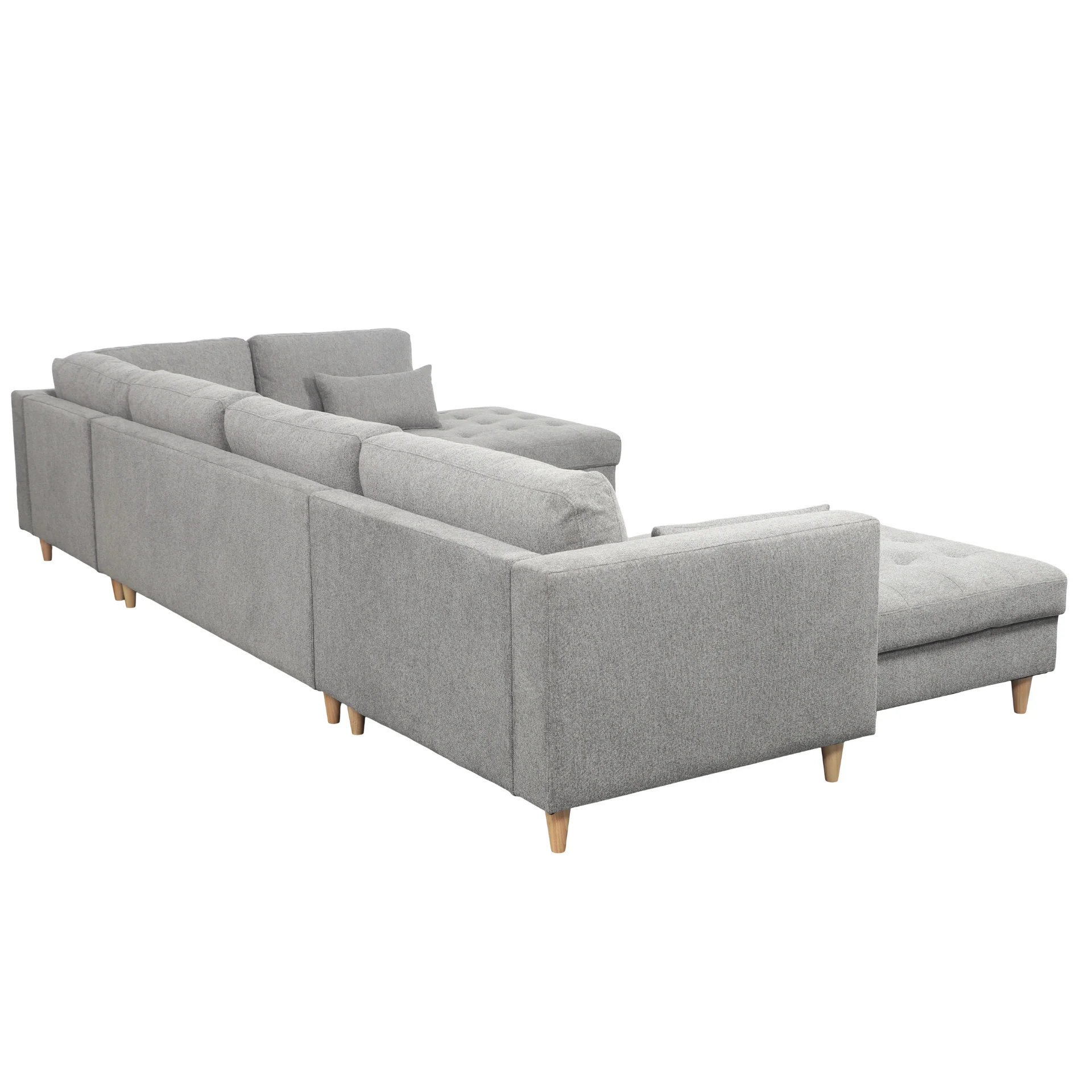 Brandy - vänstervänd U-soffa i grått med divan - L: 360 x D: 211 x H: 78 cm - Image 6