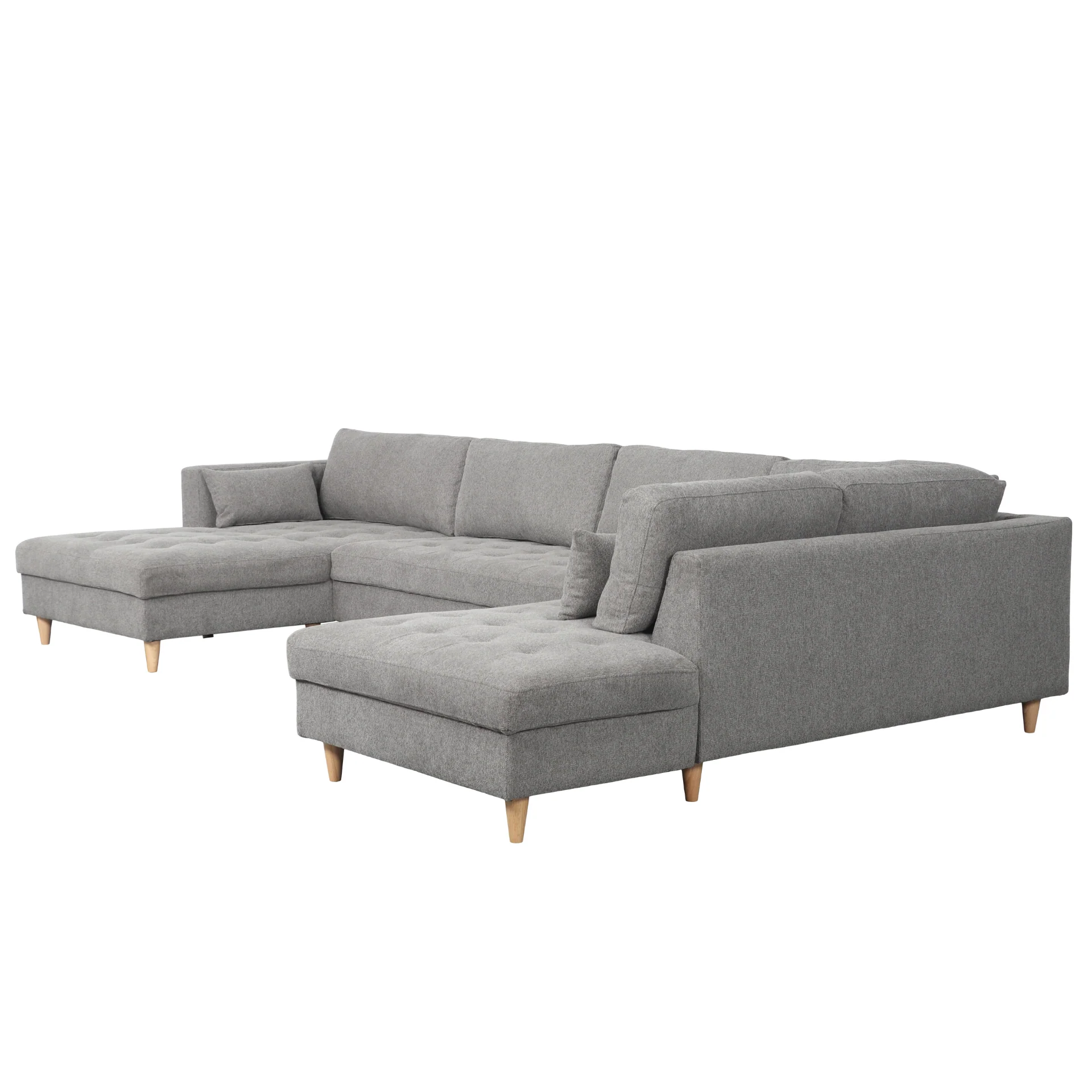 Brandy - vänstervänd U-soffa i grått med divan - L: 360 x D: 211 x H: 78 cm - Image 7