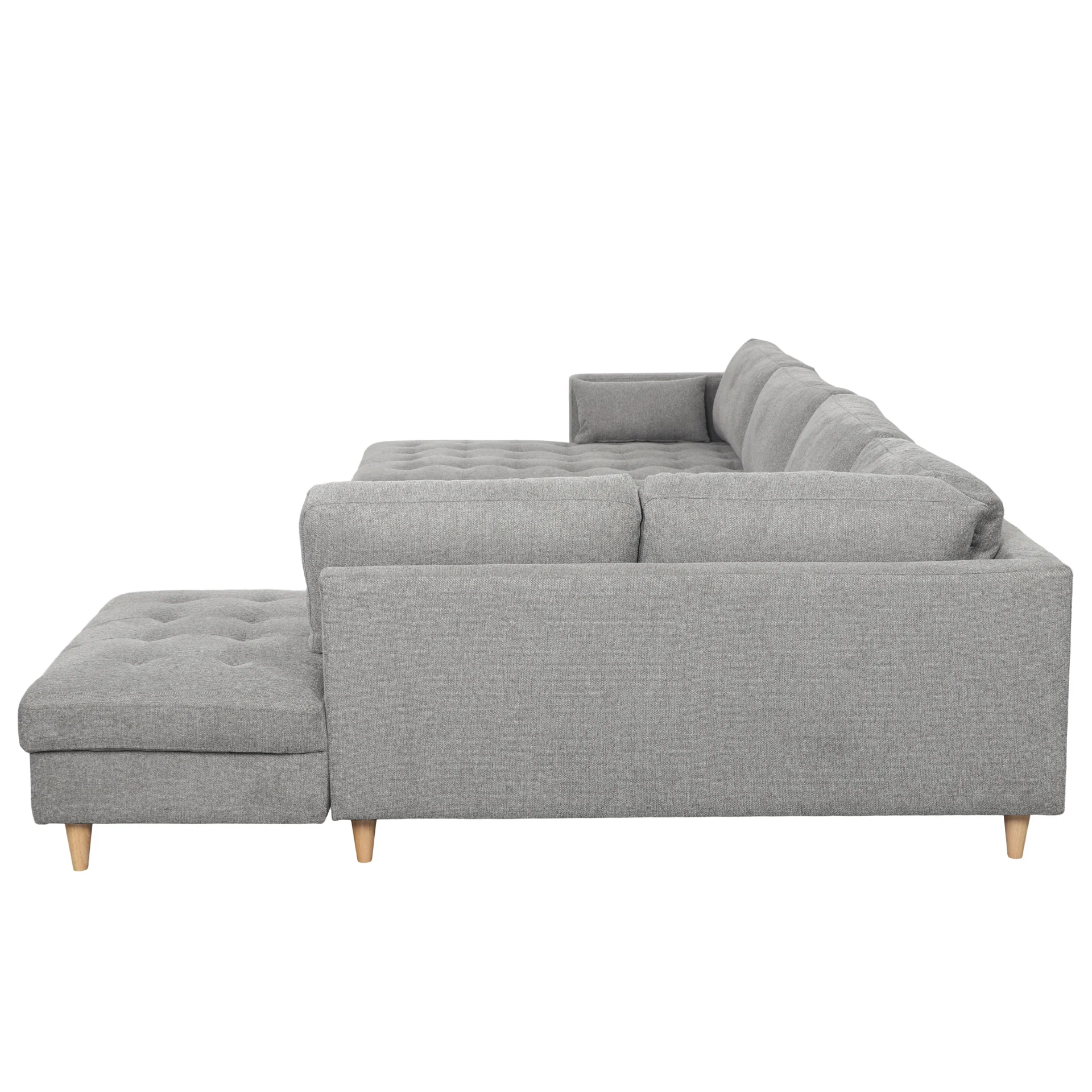 Brandy - vänstervänd U-soffa i grått med divan - L: 360 x D: 211 x H: 78 cm - Image 8