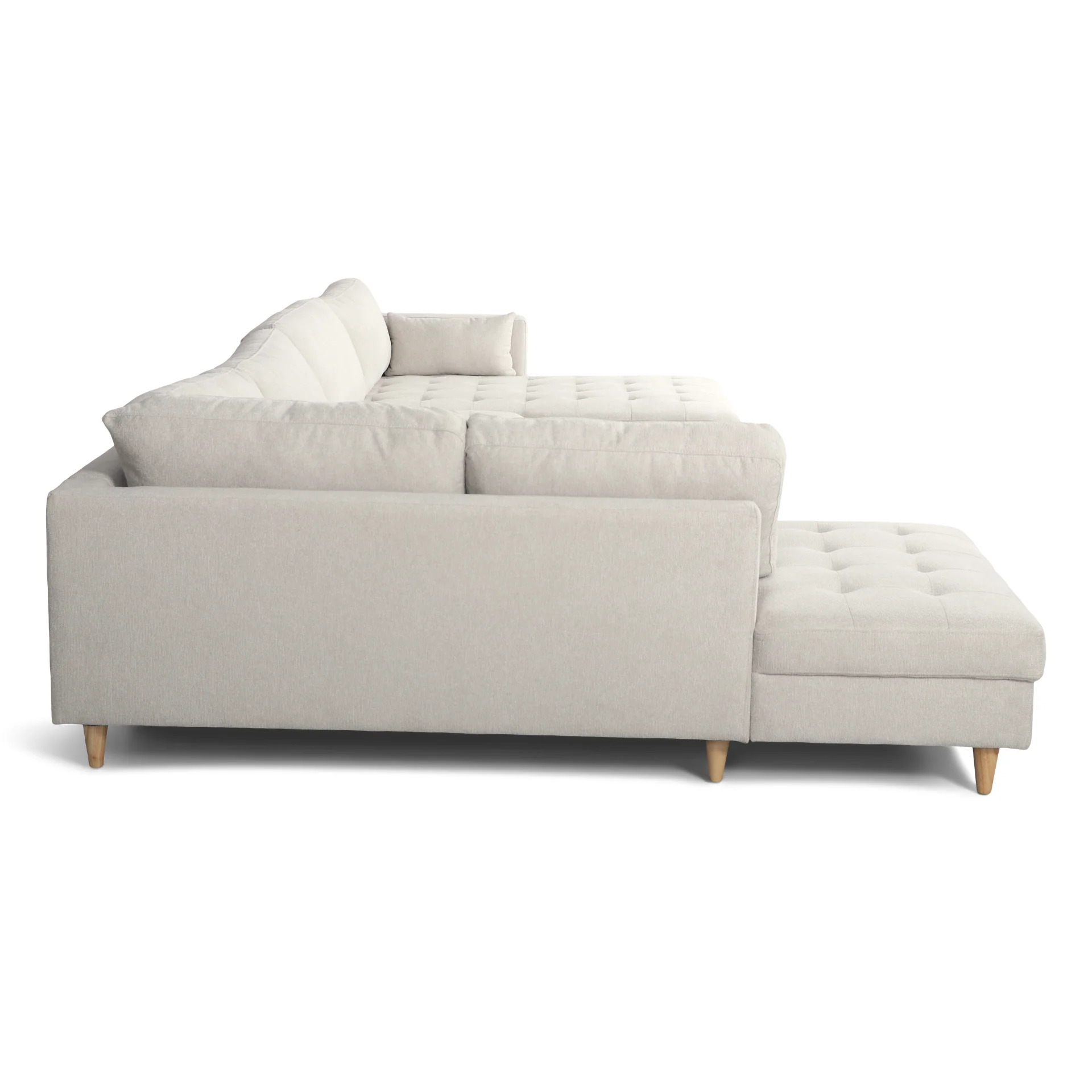 Brandy - högerändad U-soffa i beige med divan - L: 360 x D: 211 x H: 78 cm - Image 5