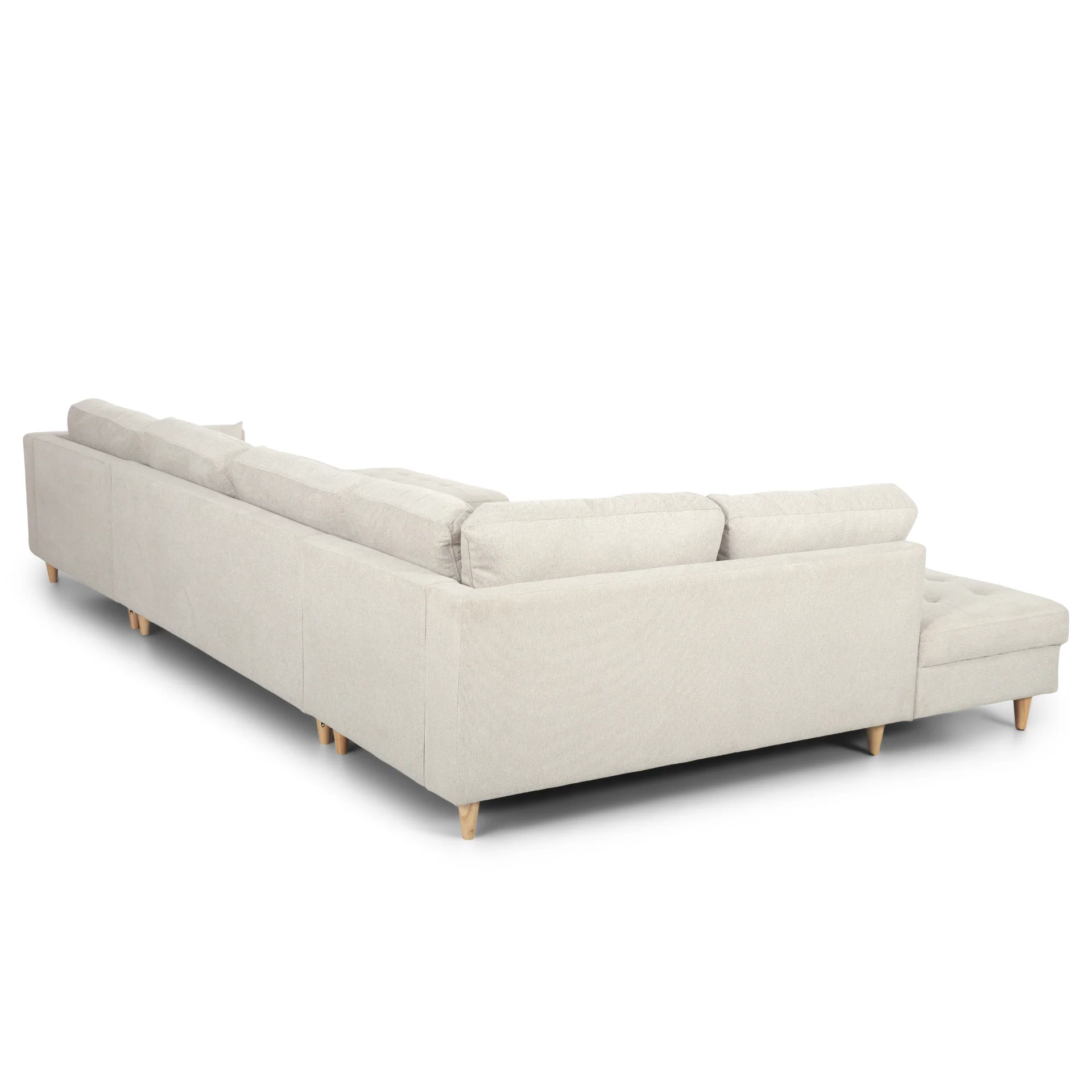 Brandy - högerändad U-soffa i beige med divan - L: 360 x D: 211 x H: 78 cm - Image 7