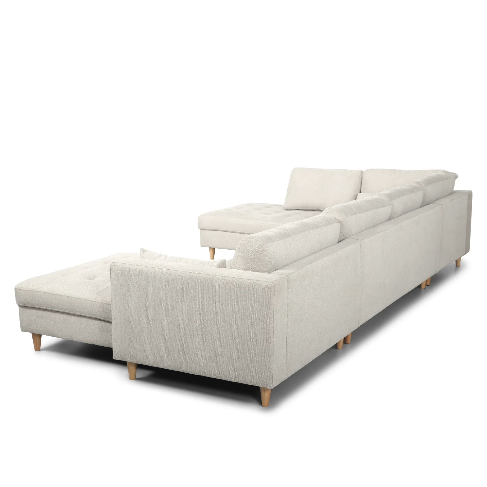 Brandy - högerändad U-soffa i beige med divan - L: 360 x D: 211 x H: 78 cm - Image 8