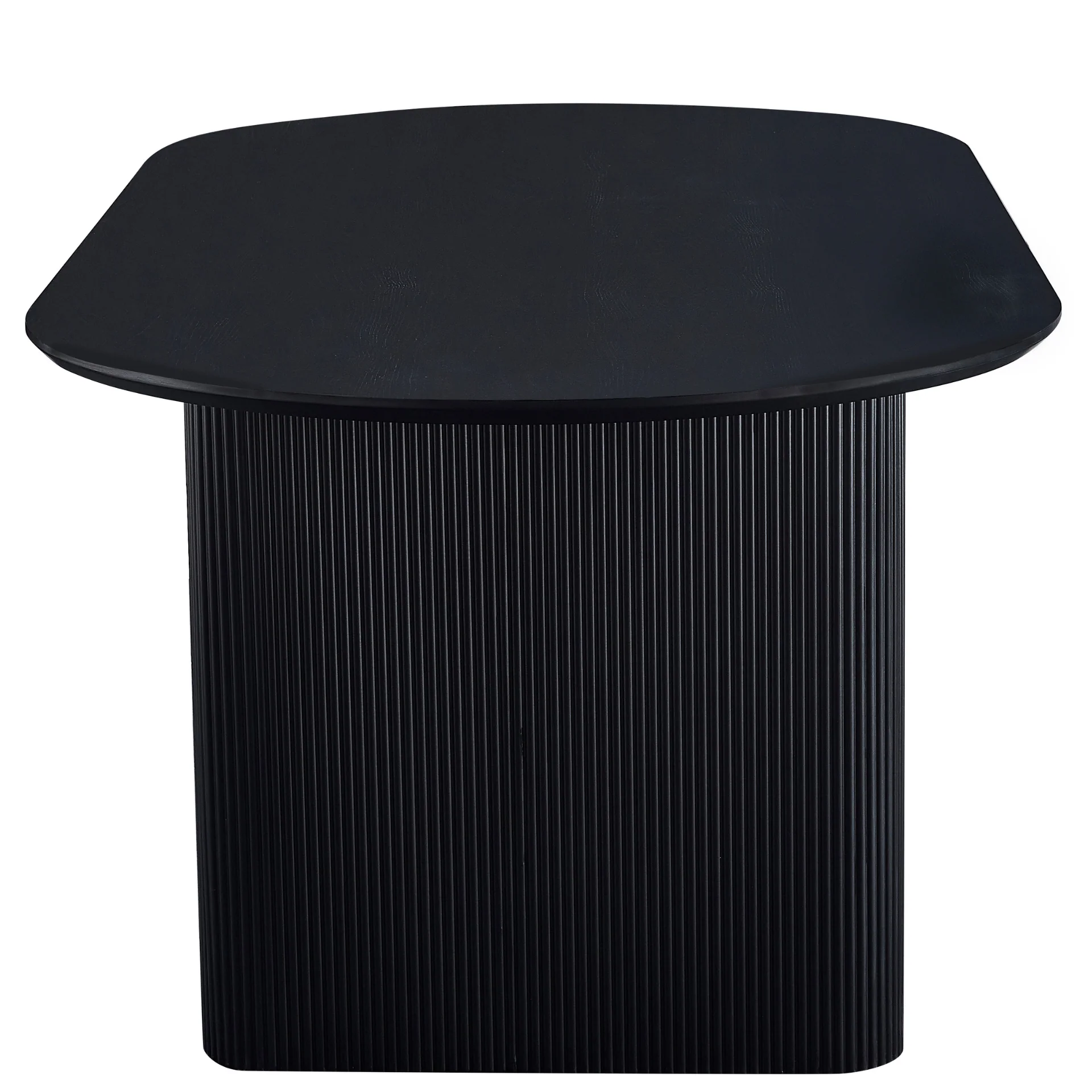 Carisma svart oval lamell matbord 200 x 100 cm med pelarfot - Image 5