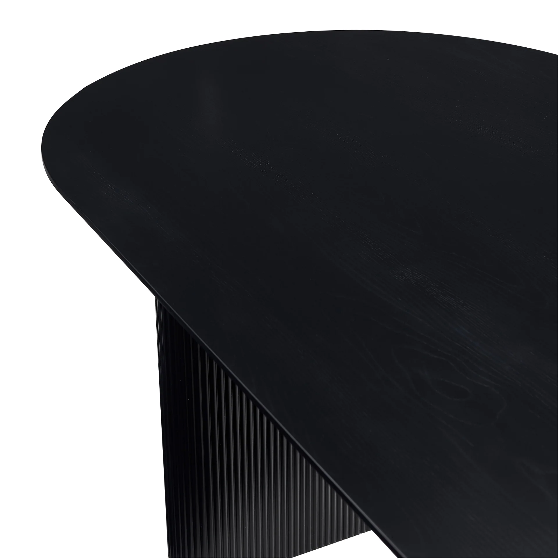 Carisma svart oval lamell matbord 200 x 100 cm med pelarfot - Image 6