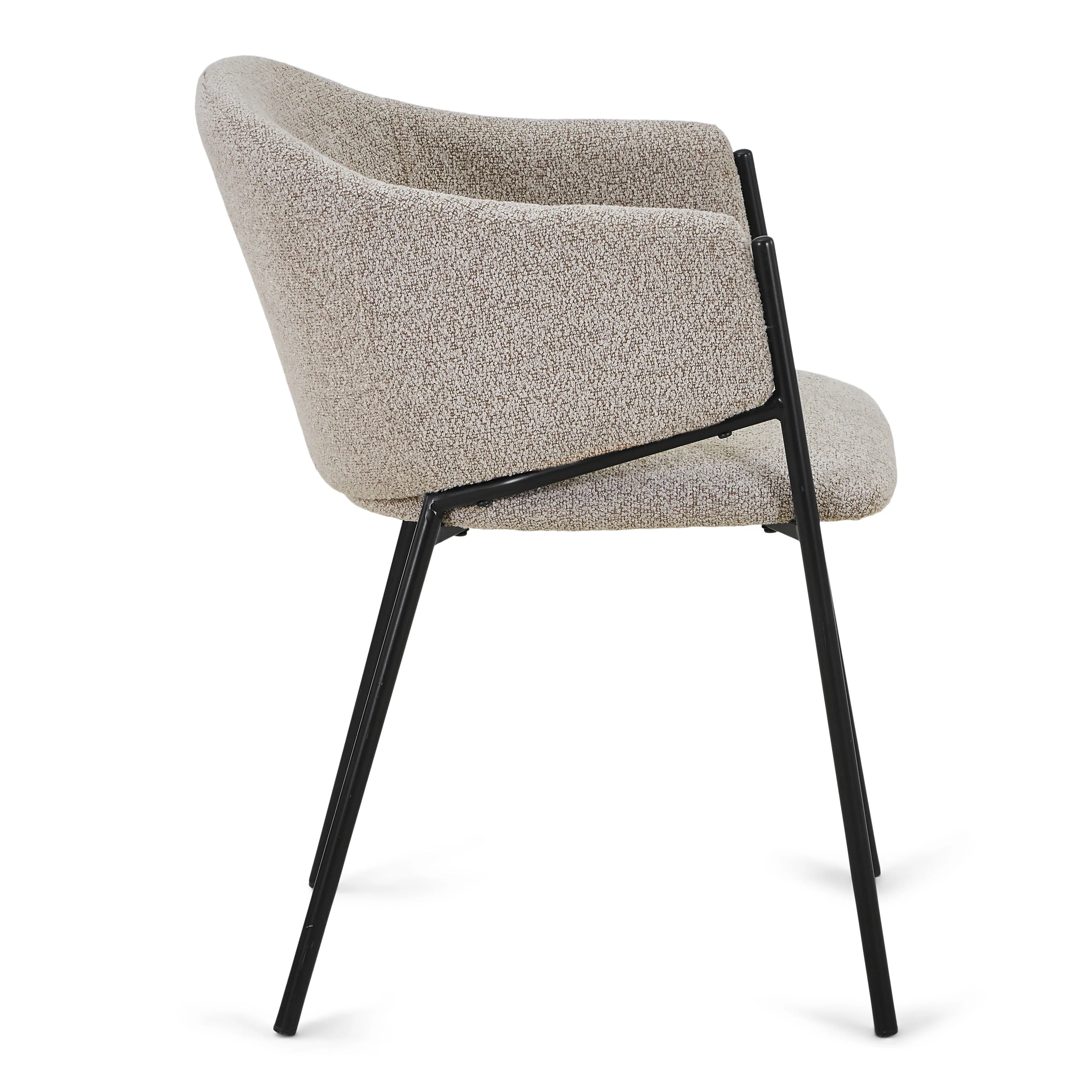 Carolina matstol i beige bouclé - Image 6