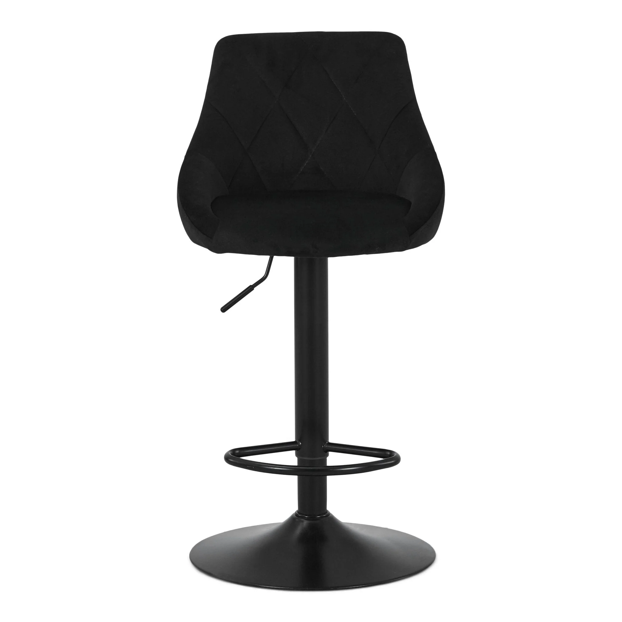 Cassie - Svart justerbar barstol i velour med 360 graders svängfunktion - Image 10