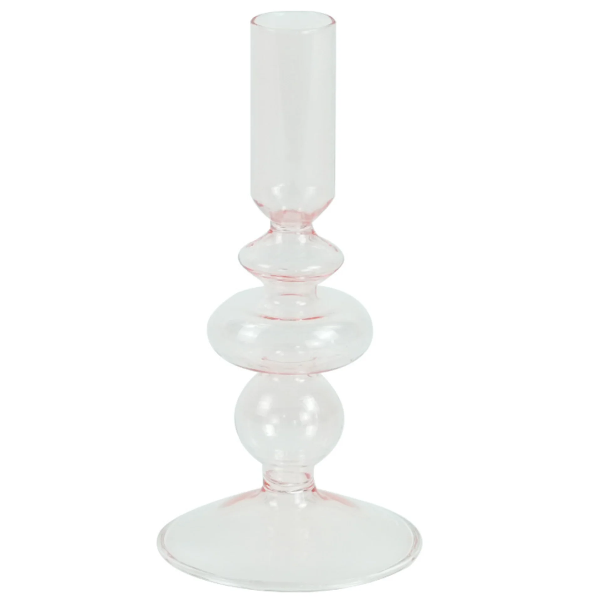 Chicka ljusstake glas rosa 21 cm - Image 2
