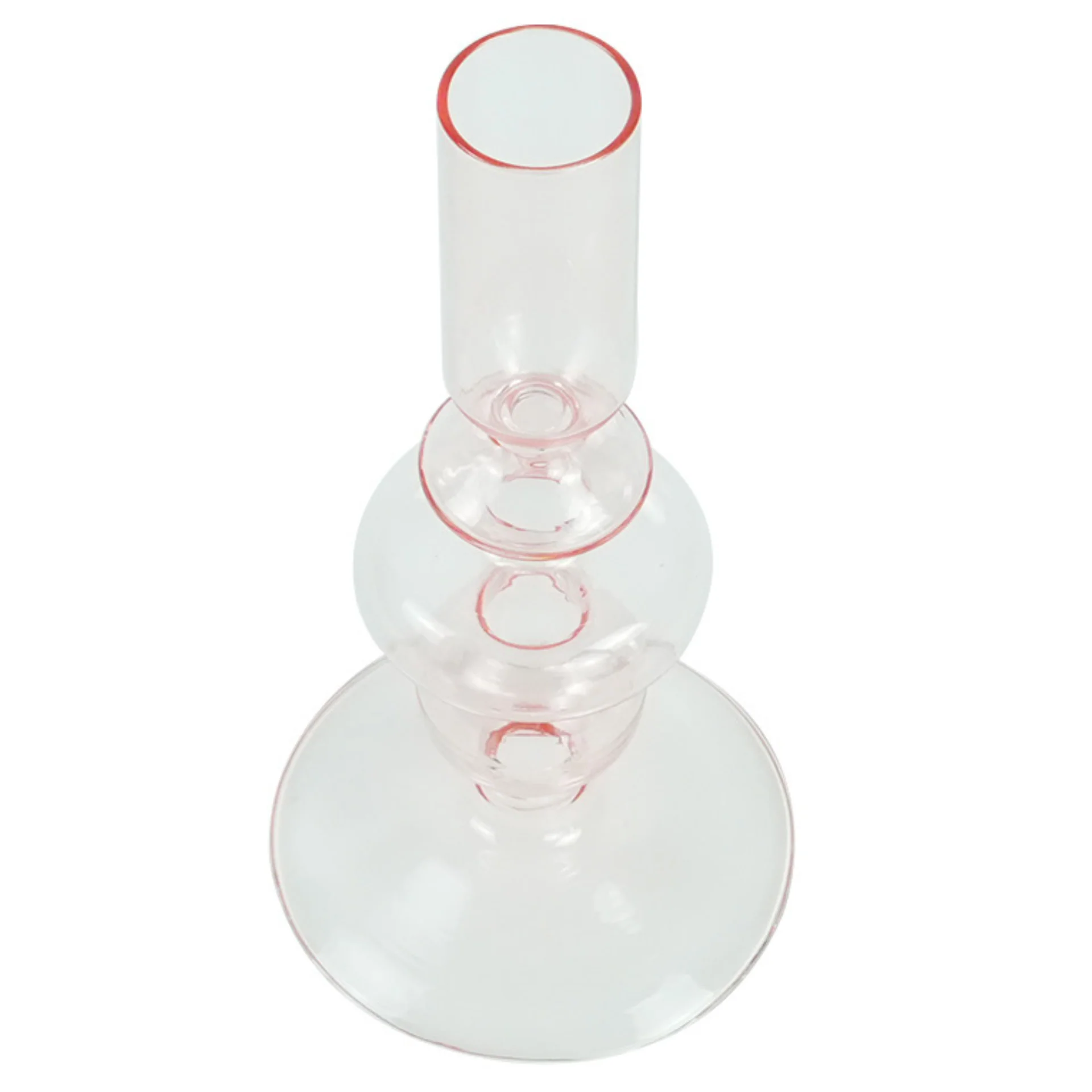 Chicka ljusstake glas rosa 21 cm - Image 3