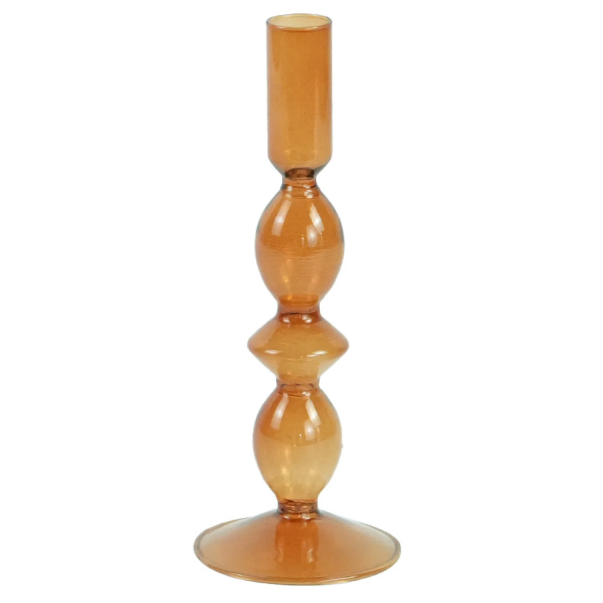 Cora glas ljusstake bärnsten 20 cm - Image 3