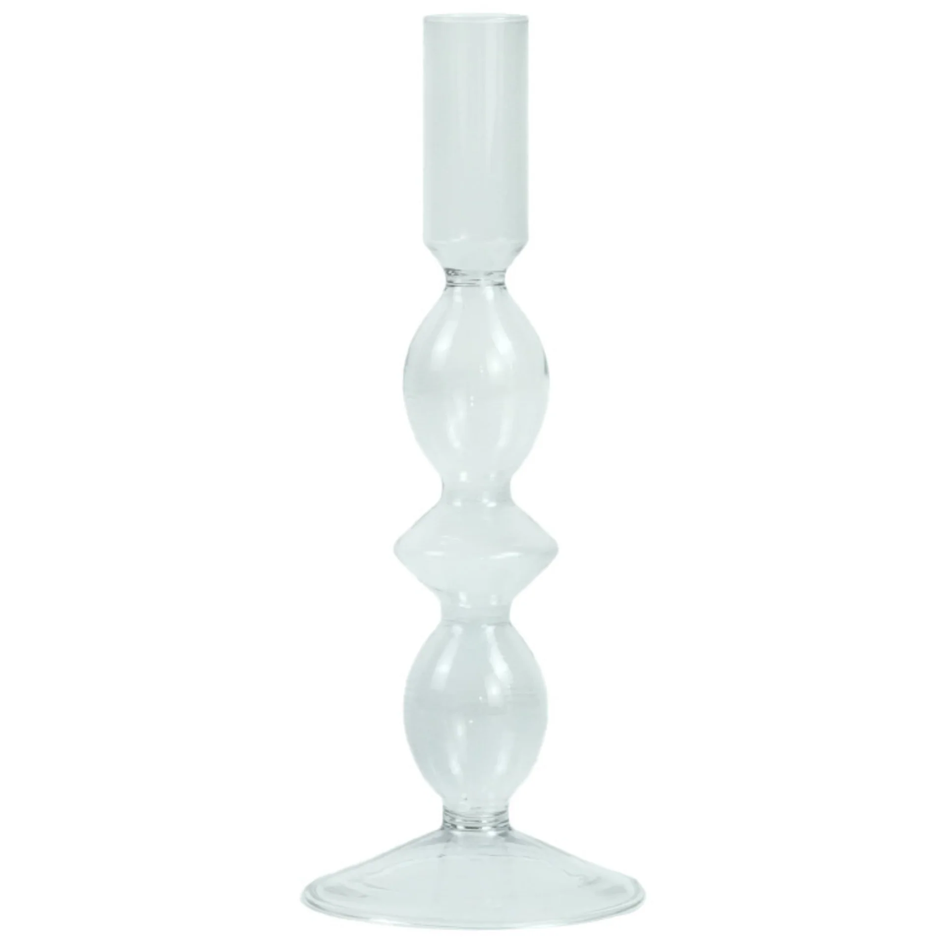Cora glas ljusstake grå 20 cm