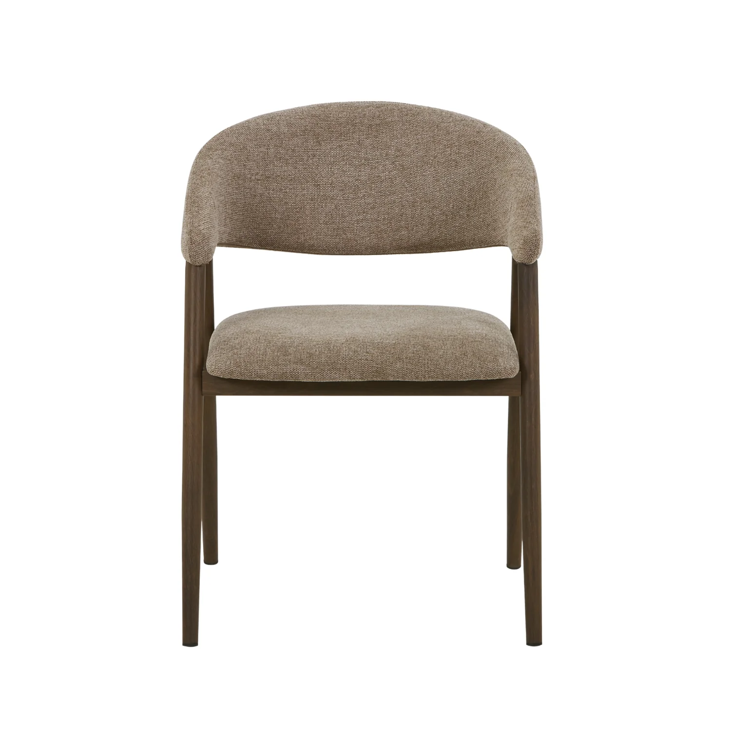 Ebba matstol - Sand textil med ben i rökt eklook - Image 3