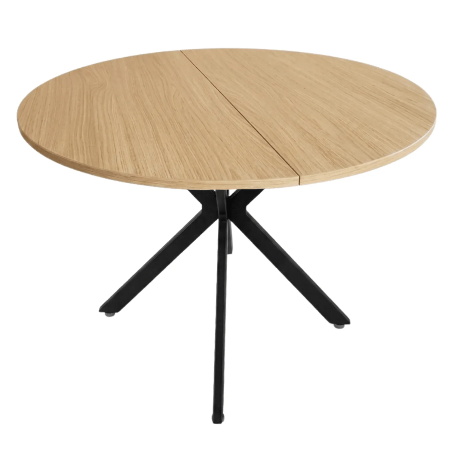Ebbe runt matbord i ek med korslagda ben Ø100 cm - Image 4