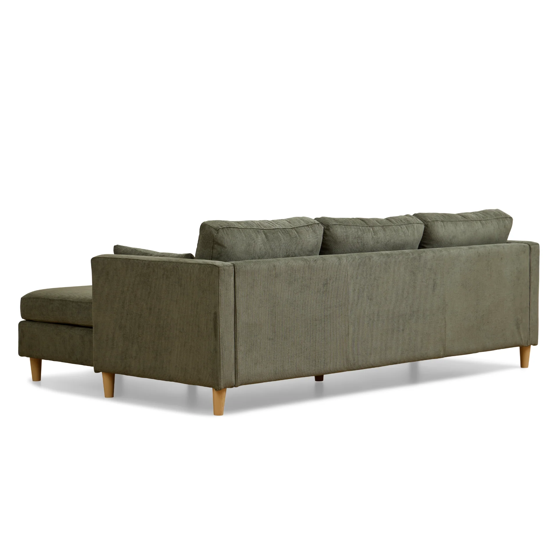 Ellis - Höger- och vänster-vändbar schäslongsoffa i grönt sammet - L: 215 x D: 82 x H: 78 cm - Image 7