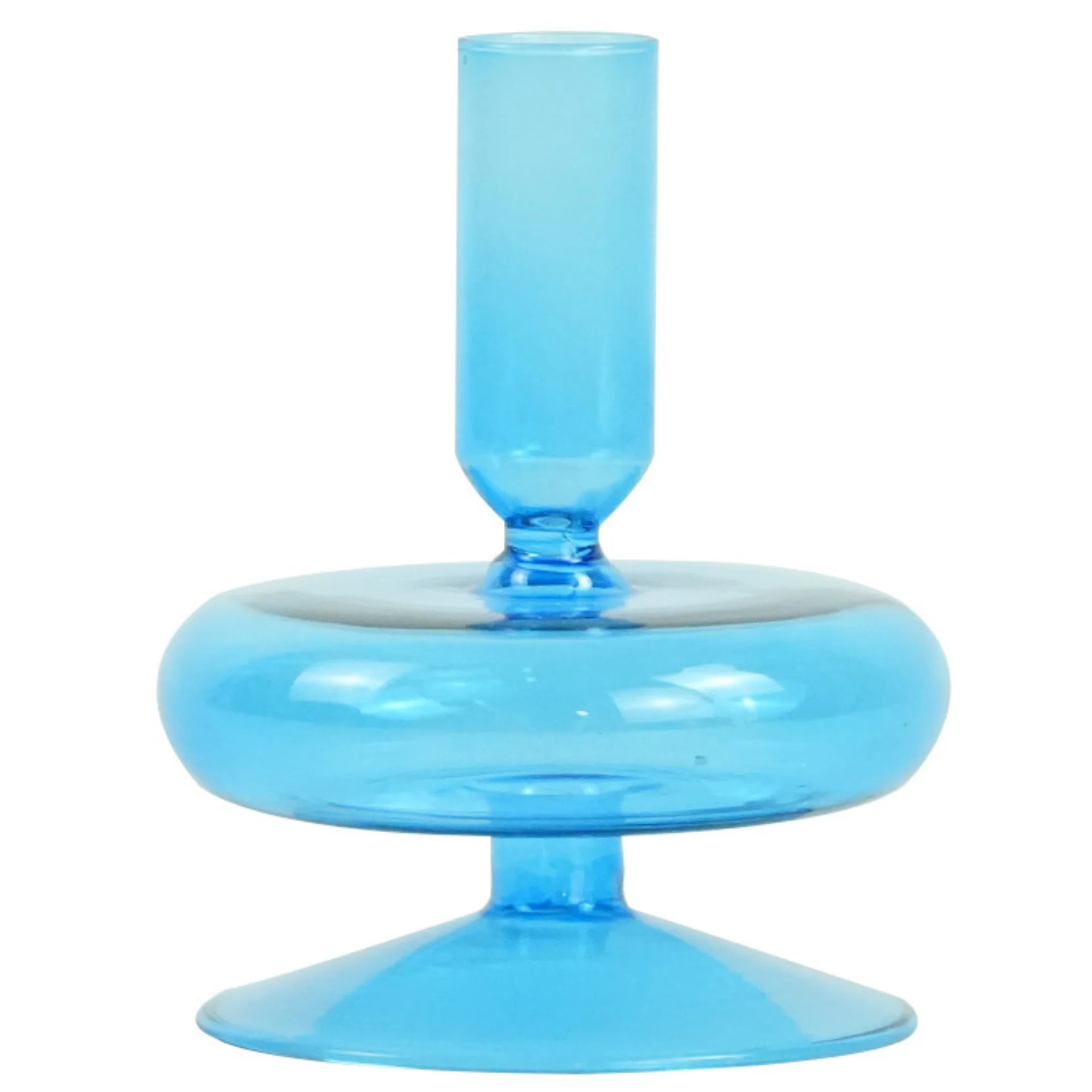 Elly glasljusstake blå 12 cm