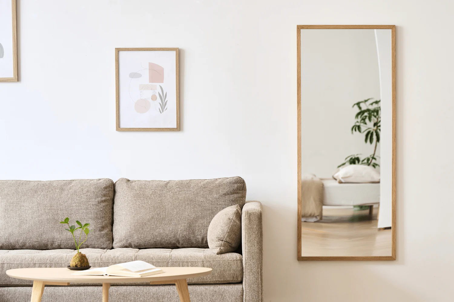 Elvira spegel 120x50 cm med träram i ek - Image 3