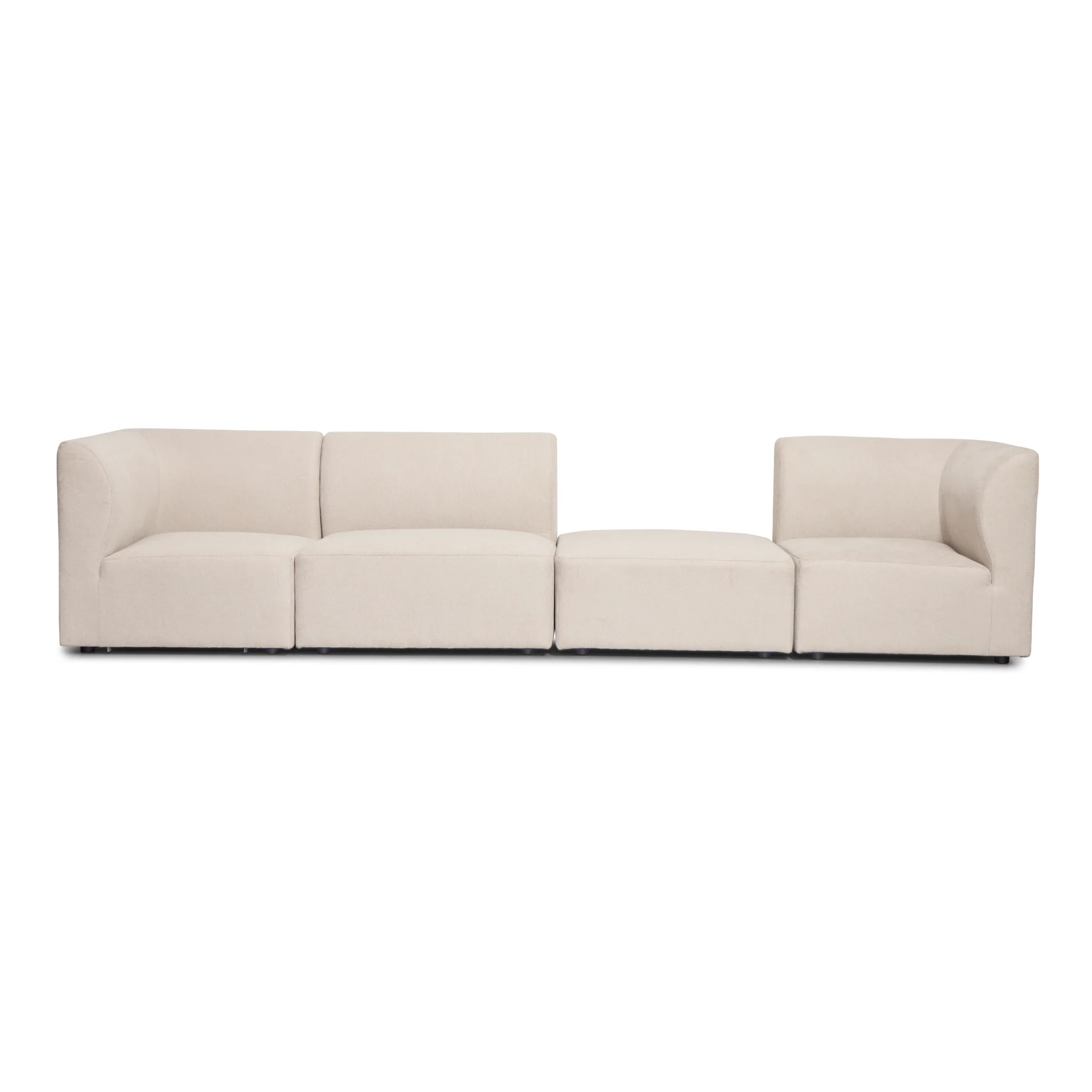 Emilia modulsoffa i beige 3 moduler höger- och vänstervänd schäslong L: 243 X D: 158 X H: 72 cm - Image 6