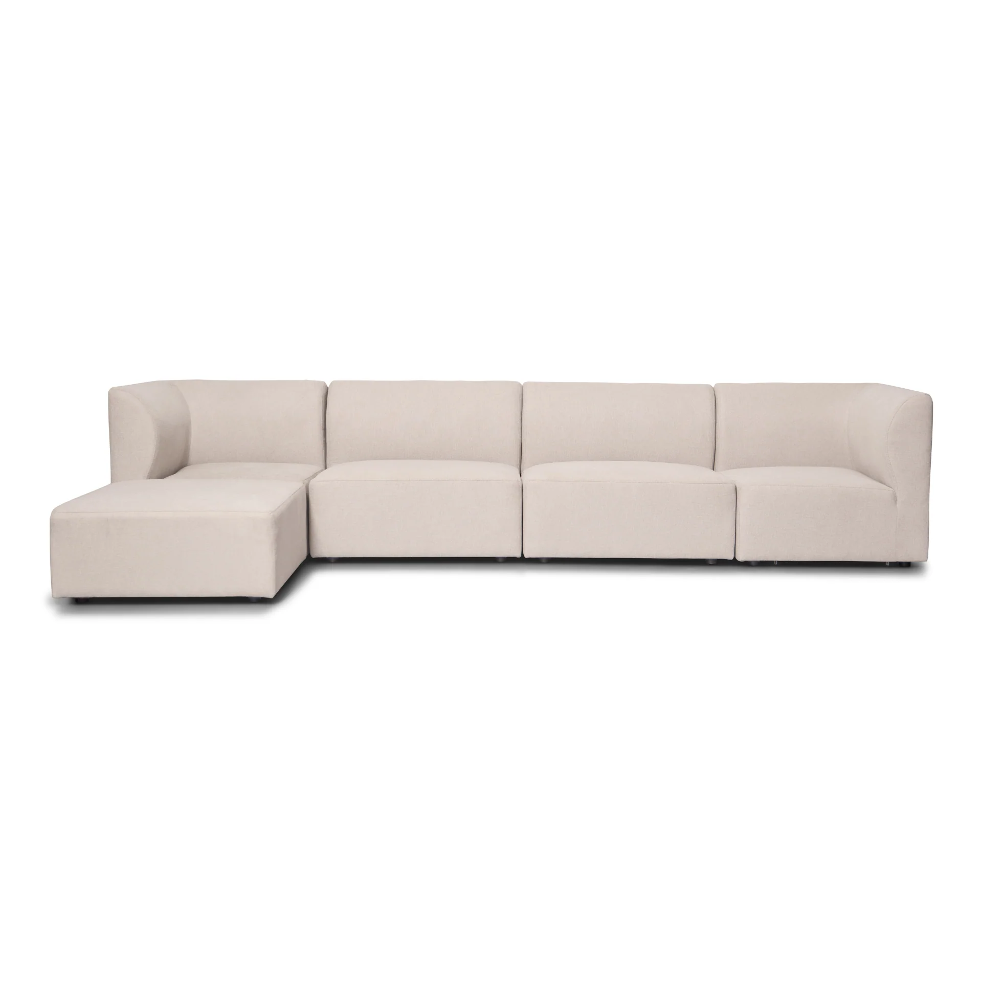 Emilia modulsoffa i beige 4 moduler med höger- och vänstervänd schäslong L: 328 X D: 158 X H: 72 cm - Image 2